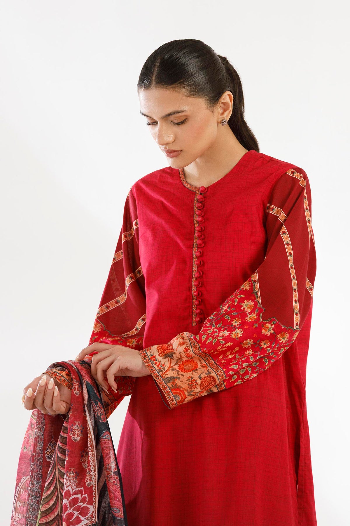 Stitched Printed Lawn Shirt + Dupatta