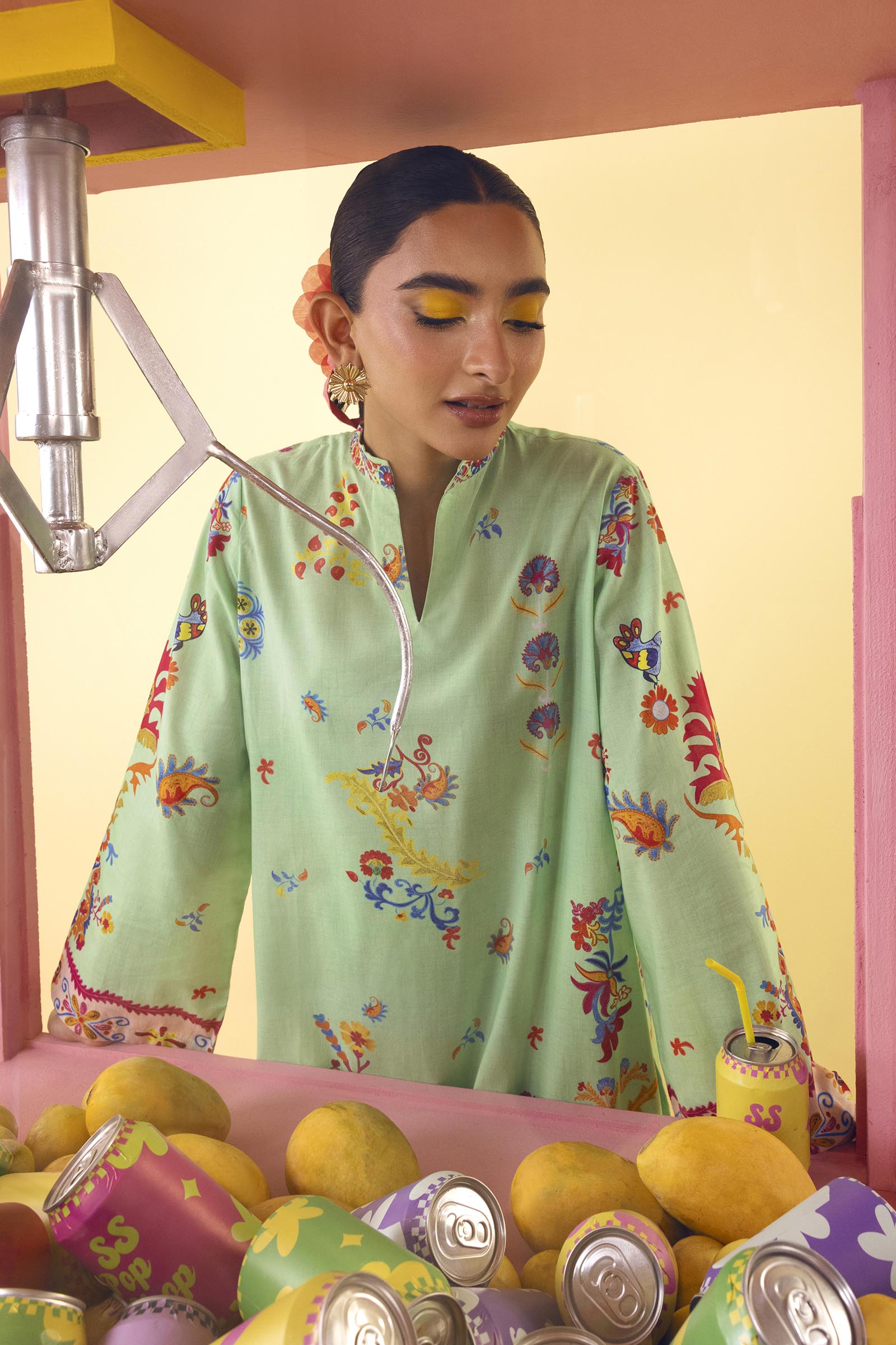 Stitched Printed Lawn Shirt+ Culotte