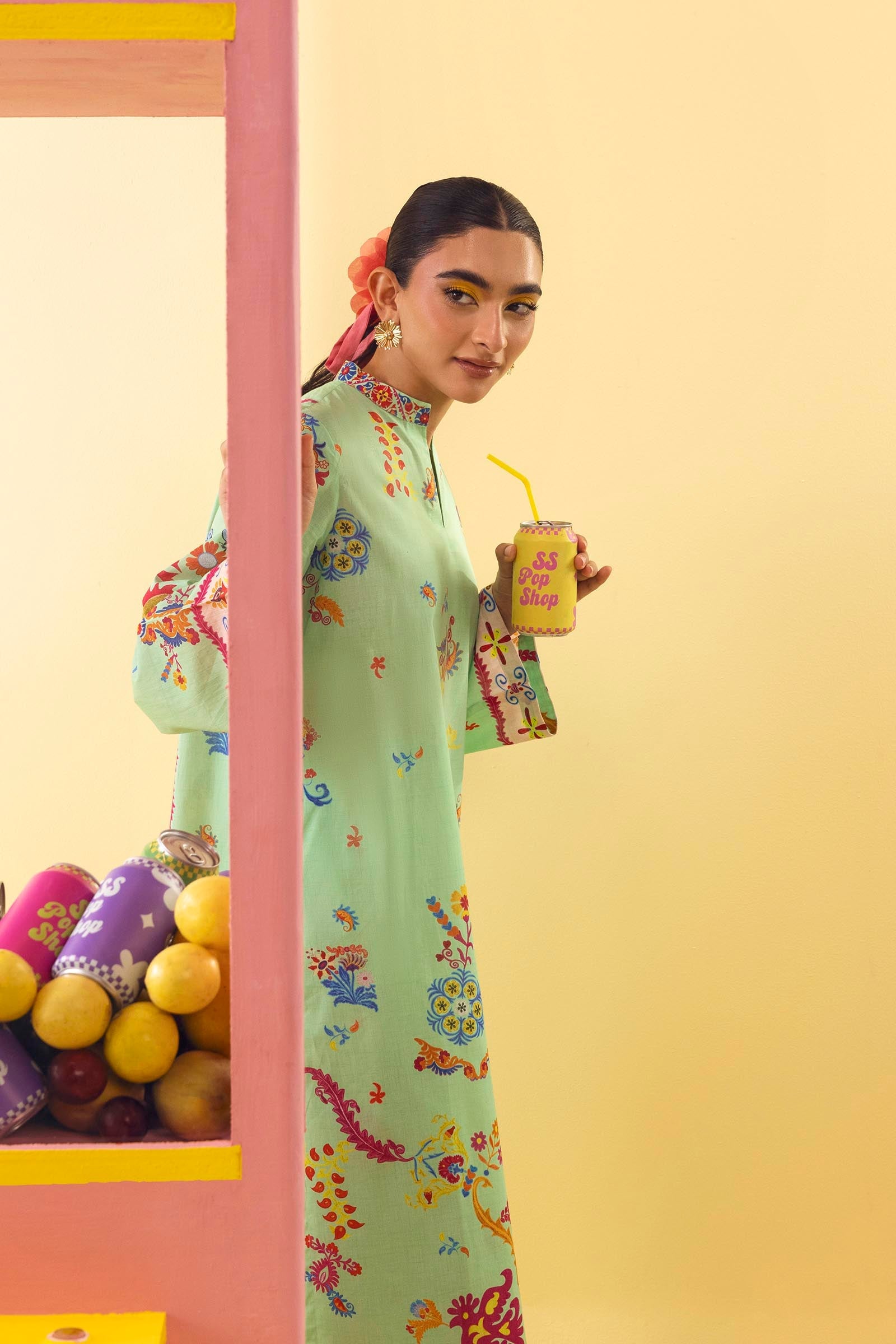 Stitched Printed Lawn Shirt+ Culotte