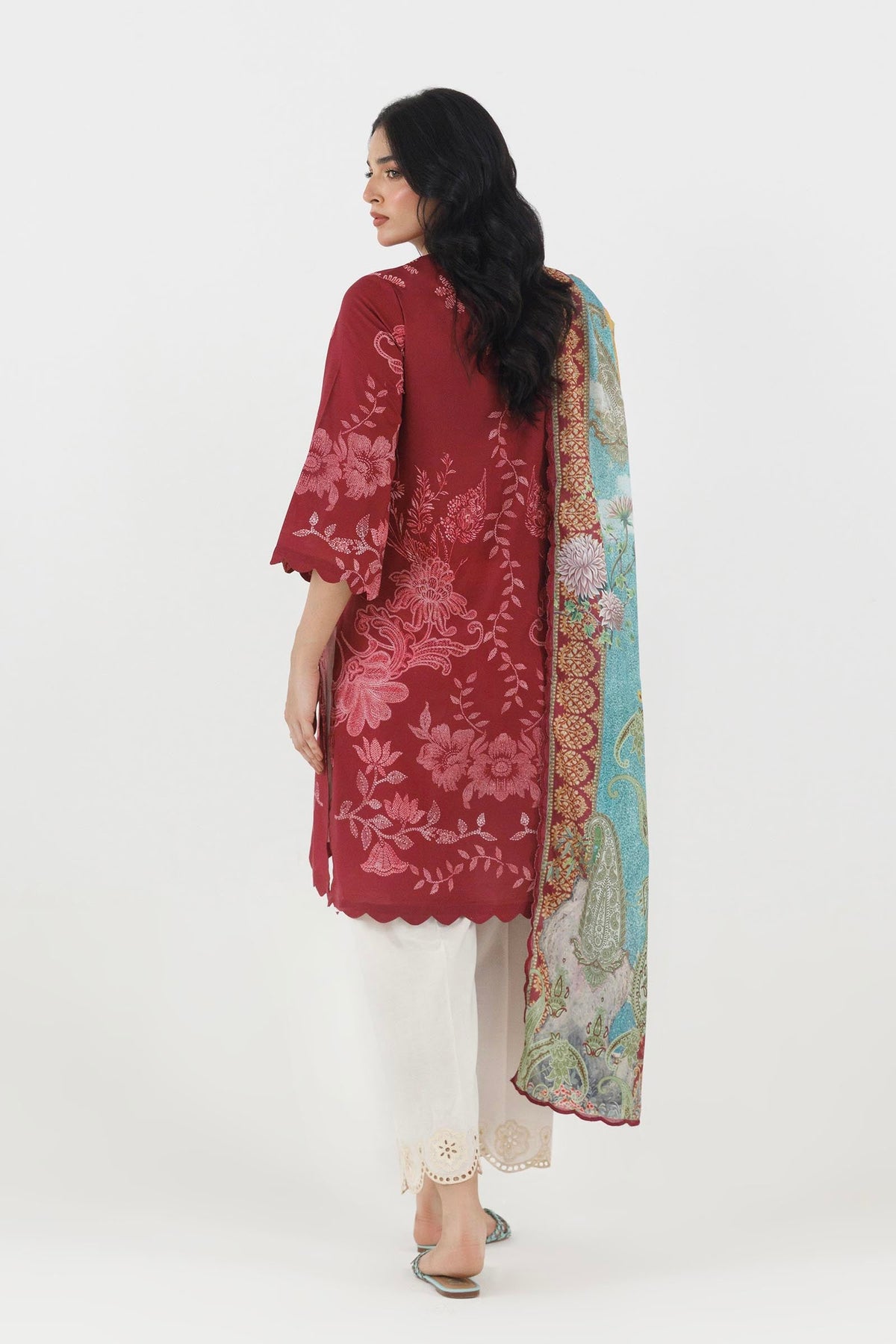 Stitched Printed Lawn Shirt+ Dupatta