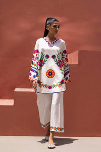 Stitched Printed Viscose Shirt+ Culotte