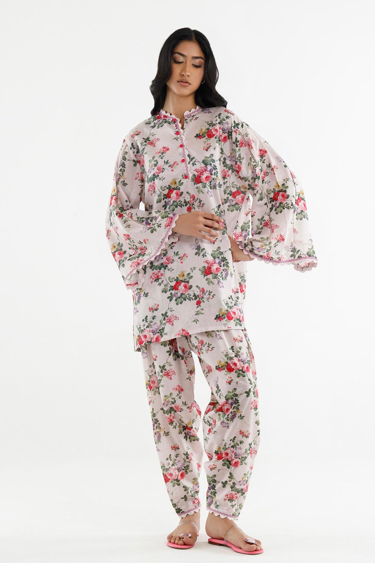 Stitched Printed Dobby Shirt+ Shalwar - 1000000096571