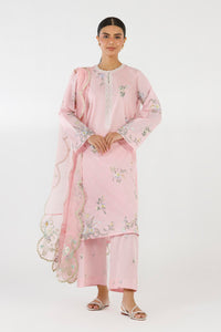 Stitched Embroidered Lawn Suit