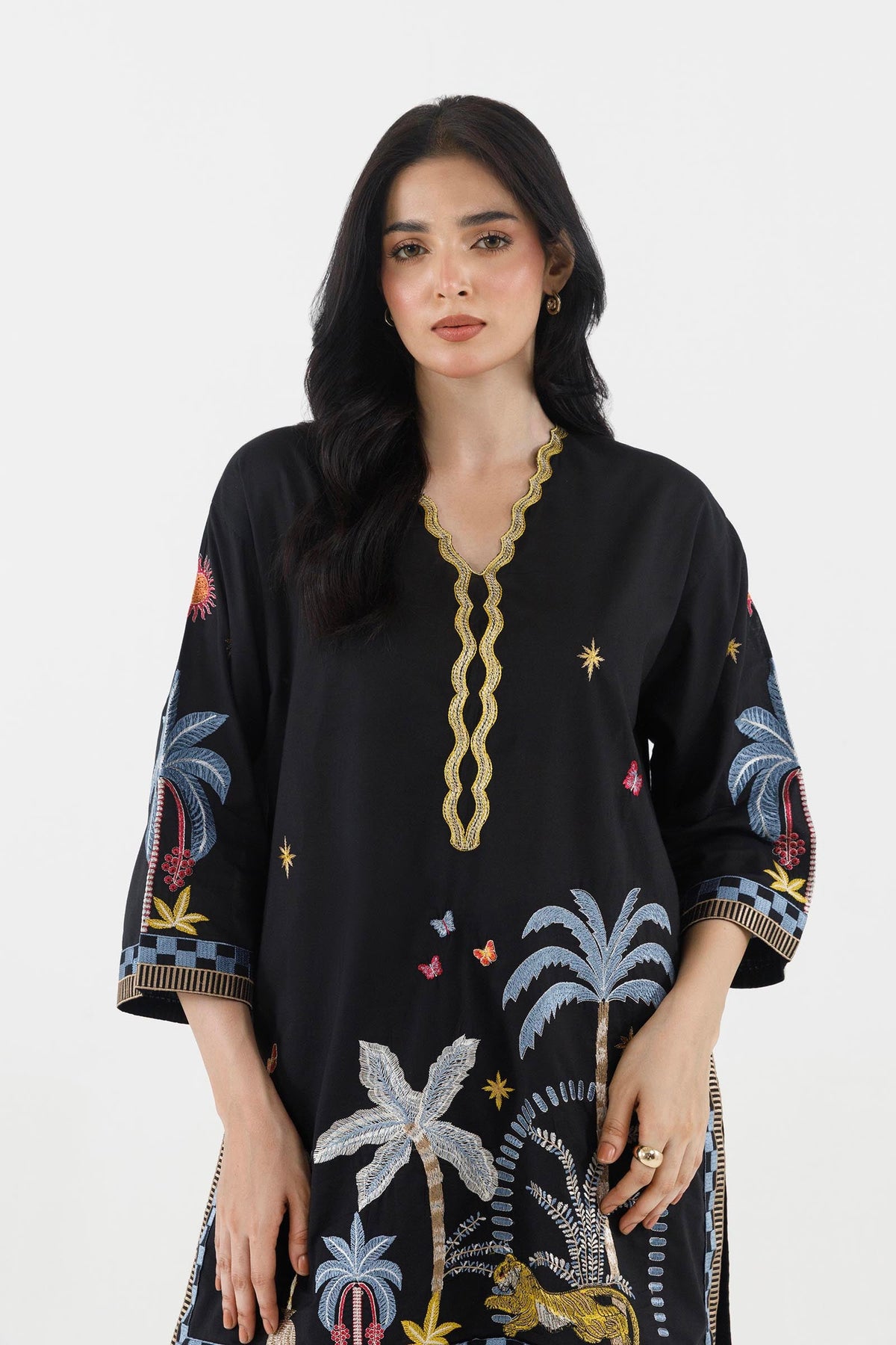 Stitched Embroidered Lawn Shirt+ Shalwar