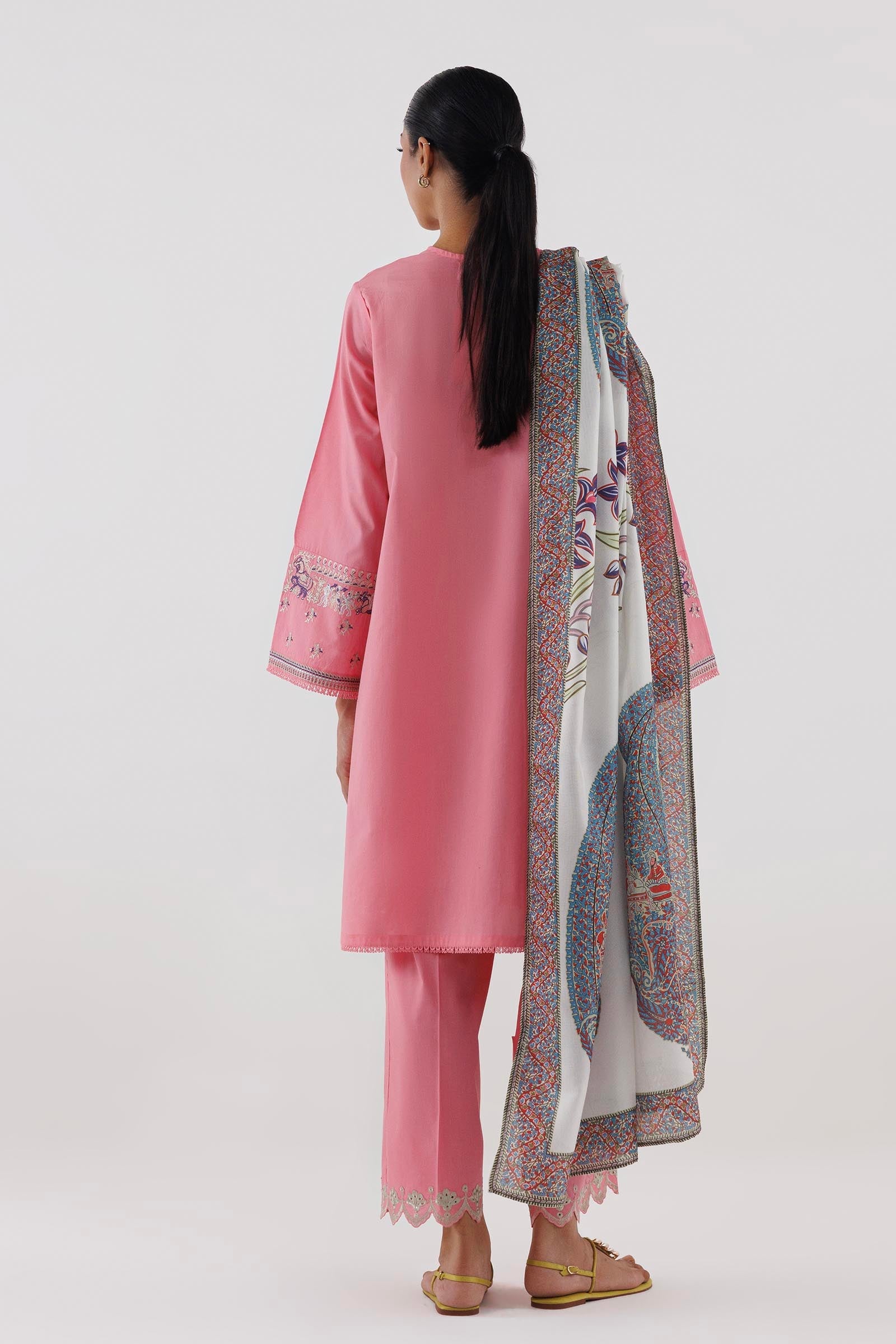 Stitched Embroidered Lawn Suit