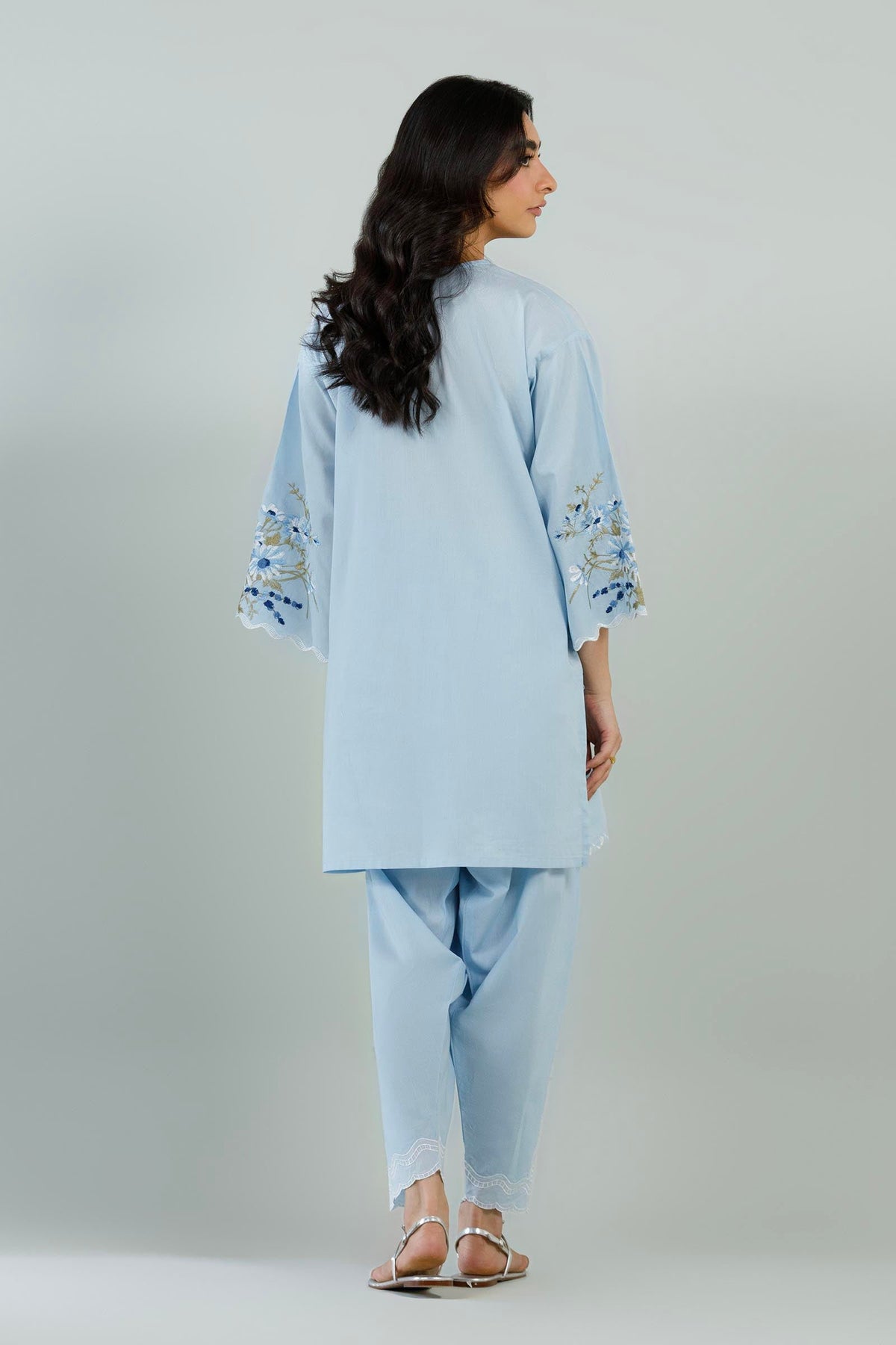 Stitched Embroidered Lawn Shirt+ Shalawar
