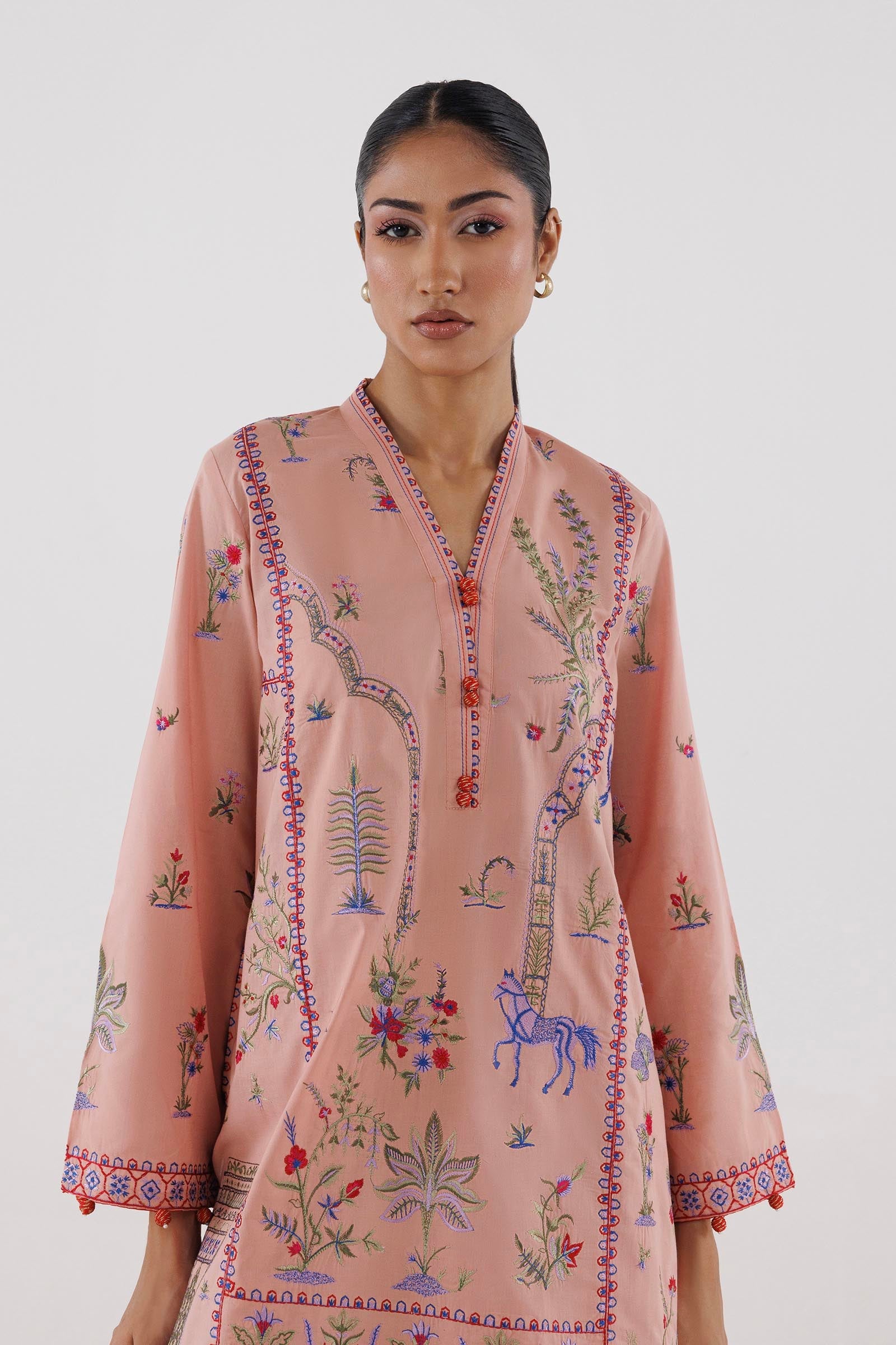 Stitched Embroidered Lawn Shirt+ Shalwar