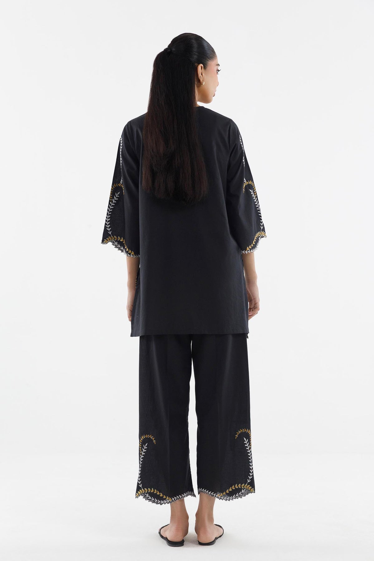 Stitched Embroidered Lawn Shirt+ Culotte