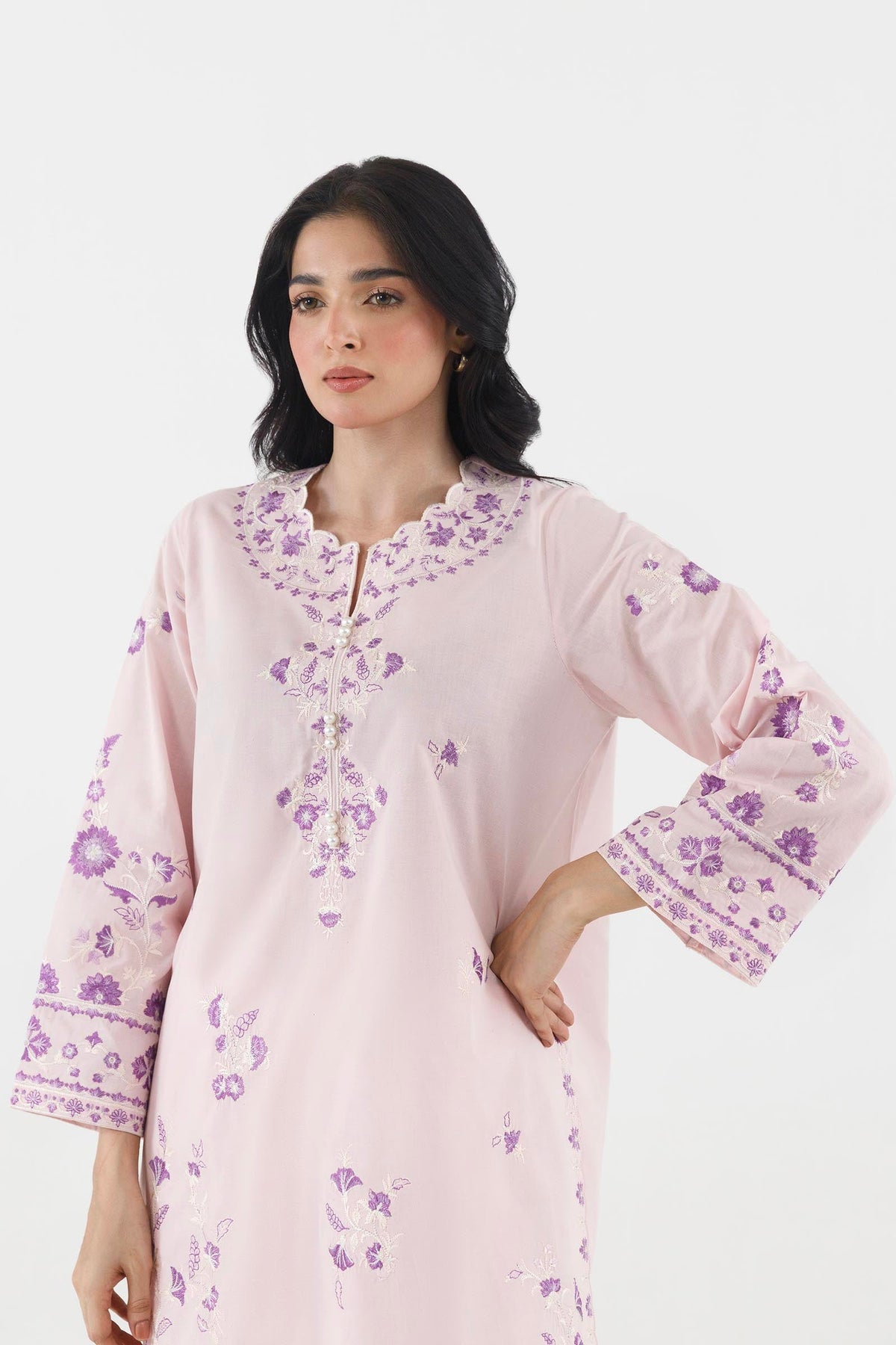 Stitched Embroidered Lawn Shirt+ Shalwar