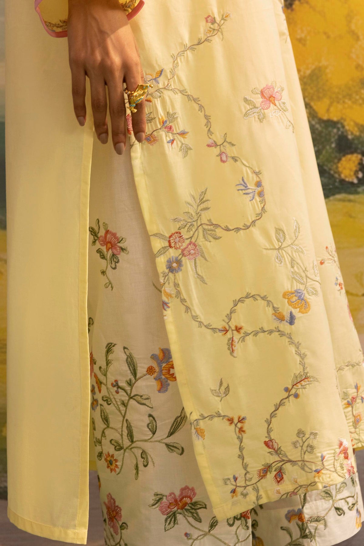 Stitched Embroidered Lawn Suit - 1000000093850