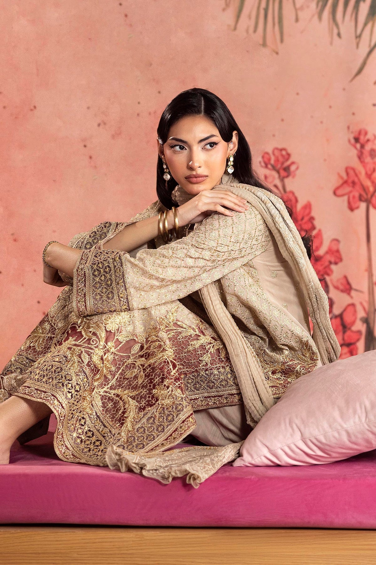 Stitched Embroidered Georgette Suit