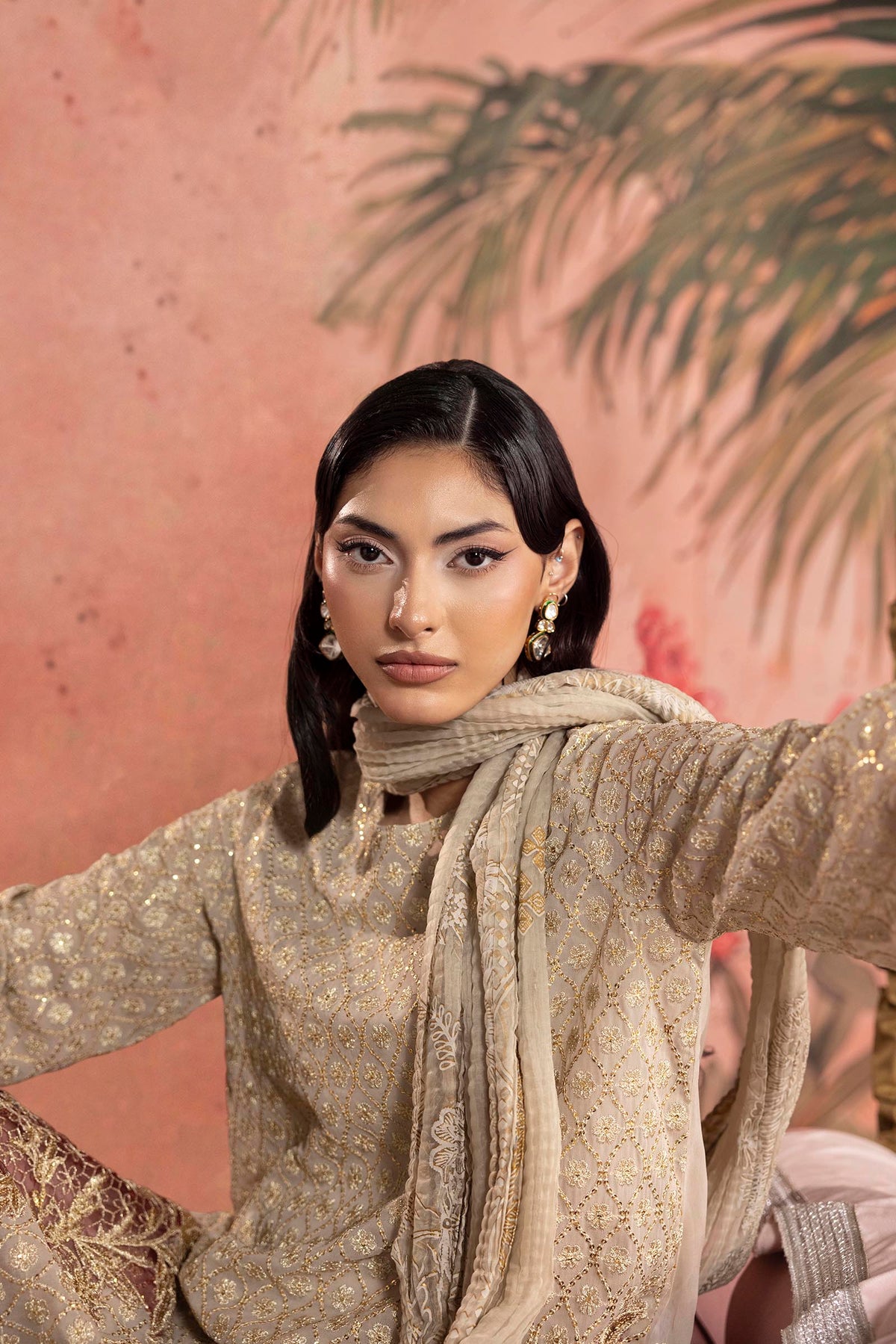 Stitched Embroidered Georgette Suit