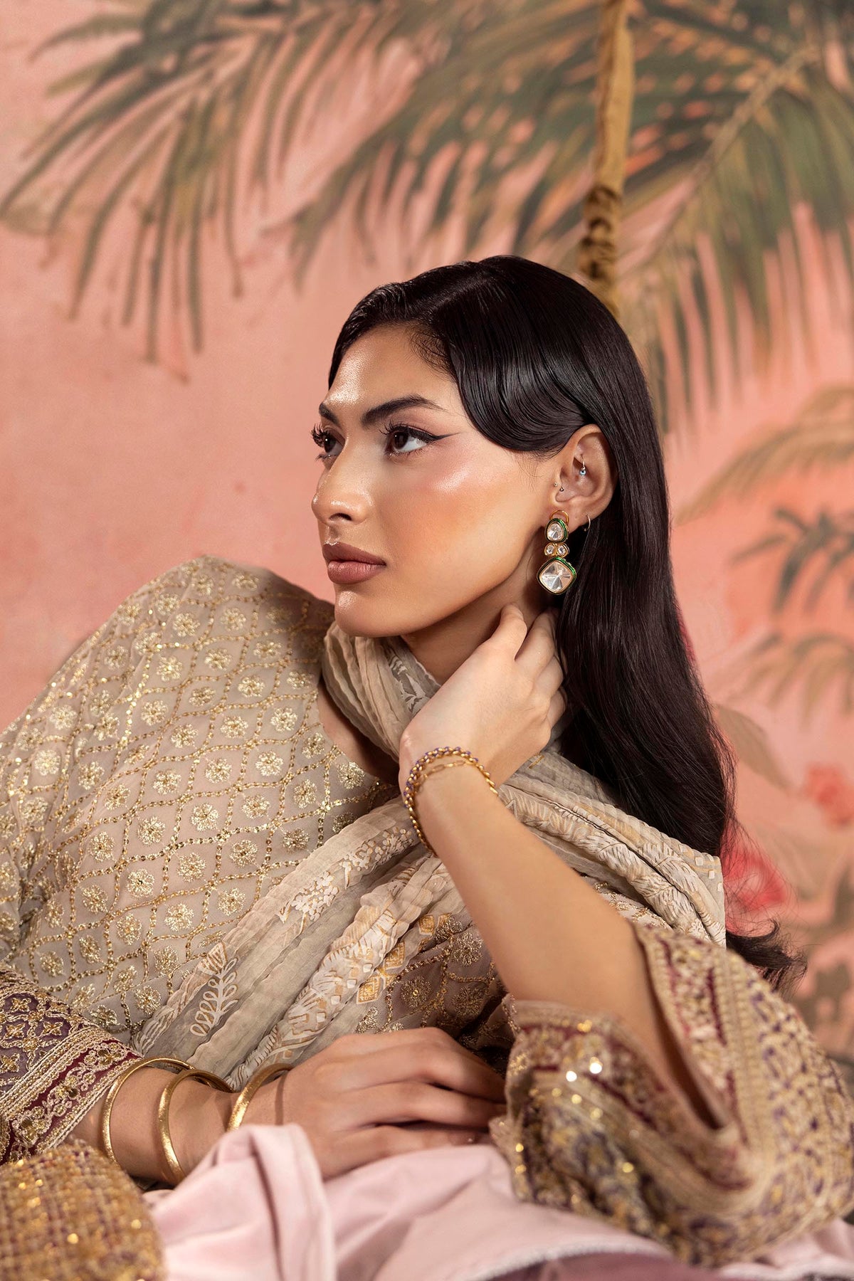 Stitched Embroidered Georgette Suit
