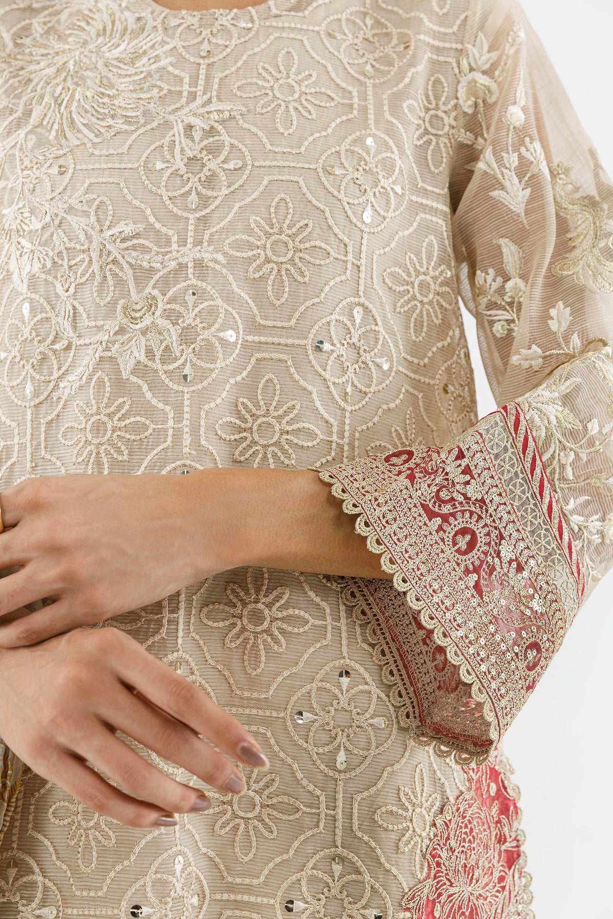 Stitched Embroidered Slub Suit
