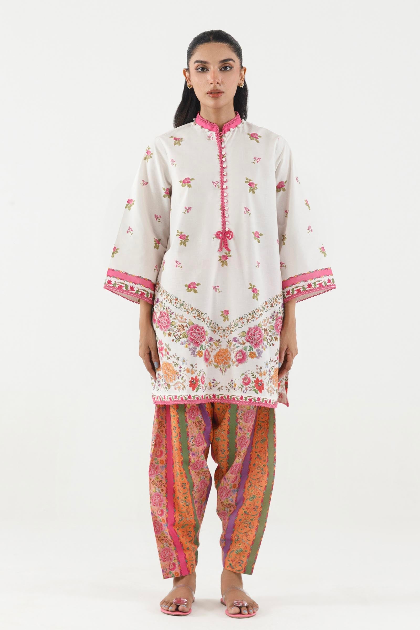 Stitched Embroidered Lawn Shirt+ Shalwar