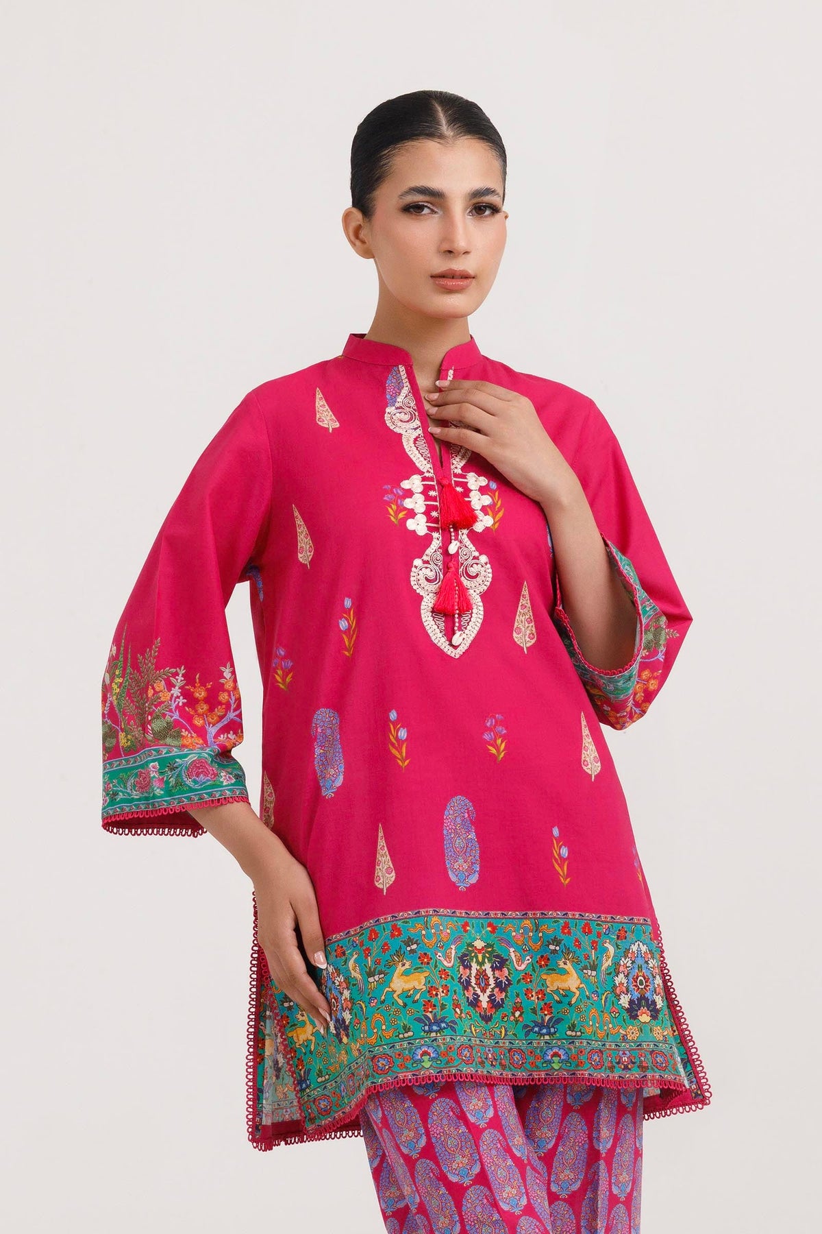 Stitched Printed Lawn Shirt+ Culotte