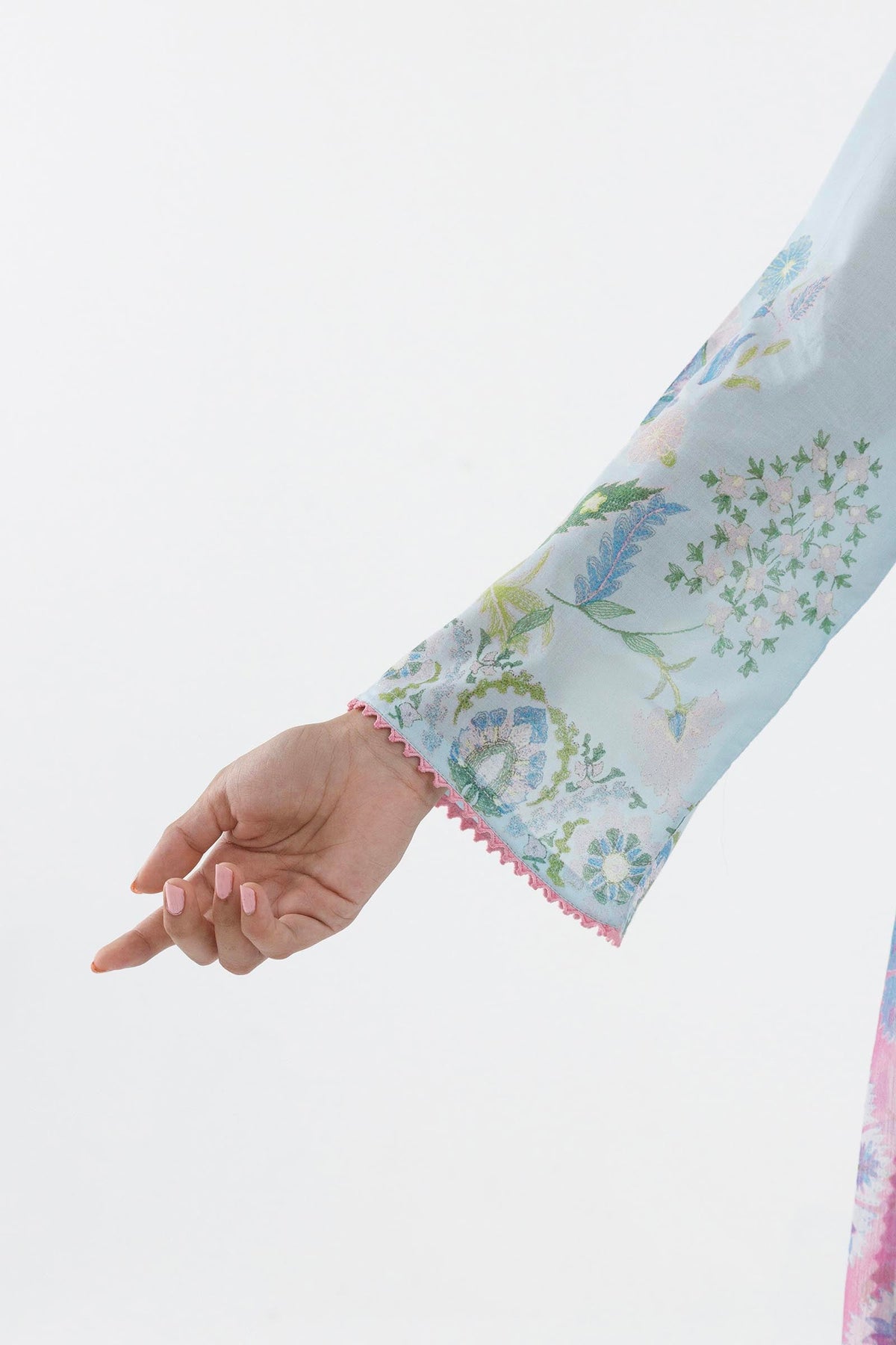 Stitched Embroidered Muzlin Cambric Suit