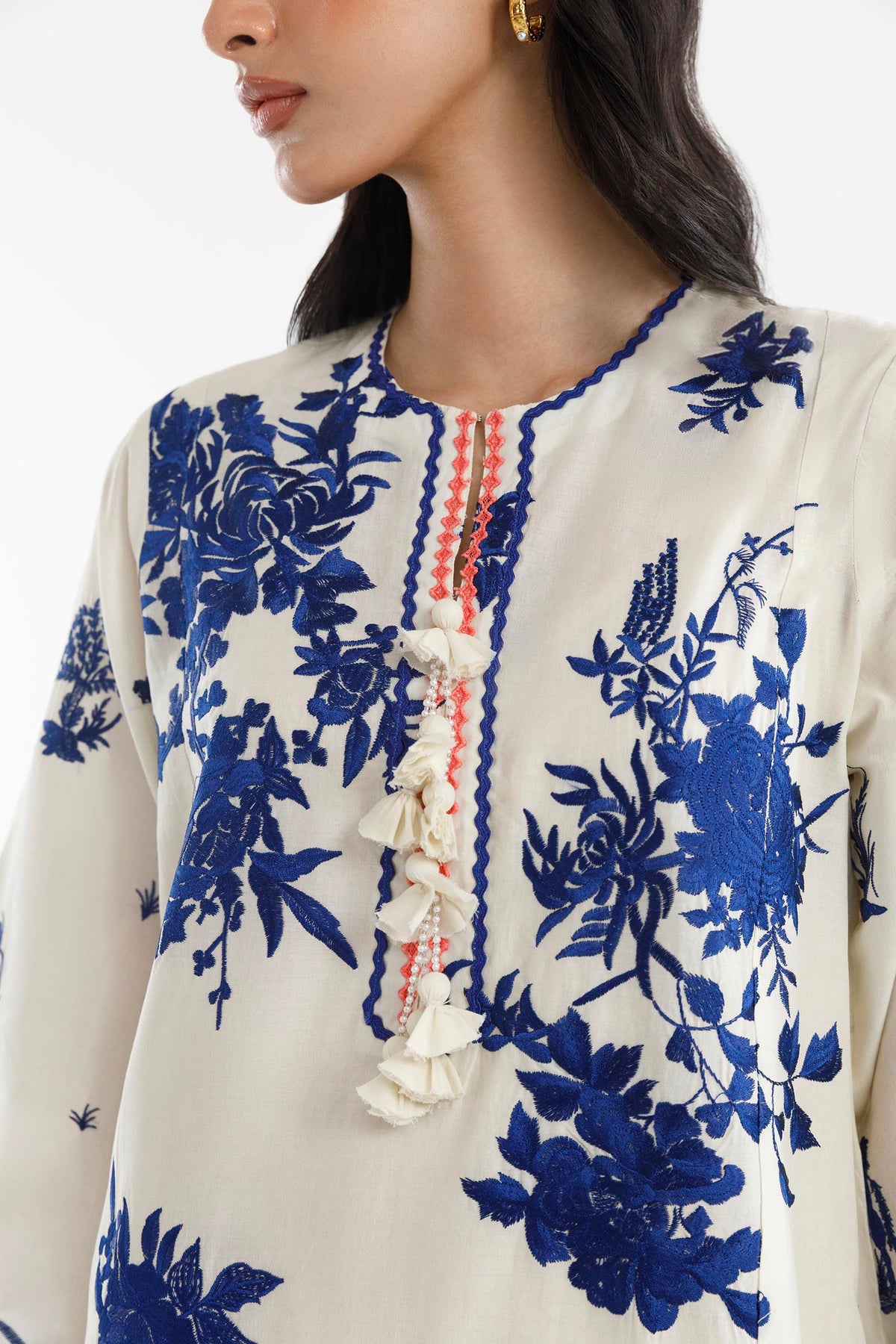 Stitched Embroidered Muzlin Lawn Suit