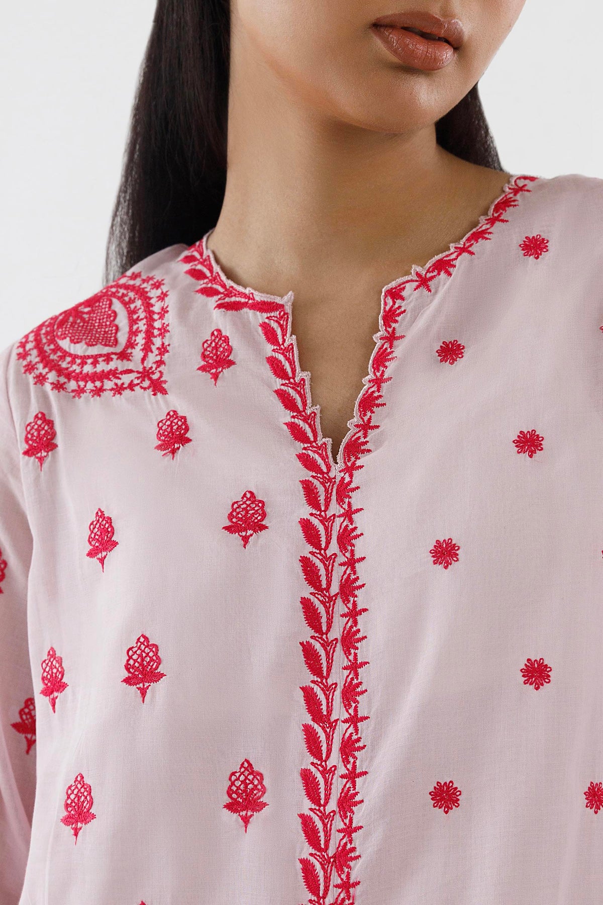 Stitched Embroidered Lawn Shirt+ Culotte