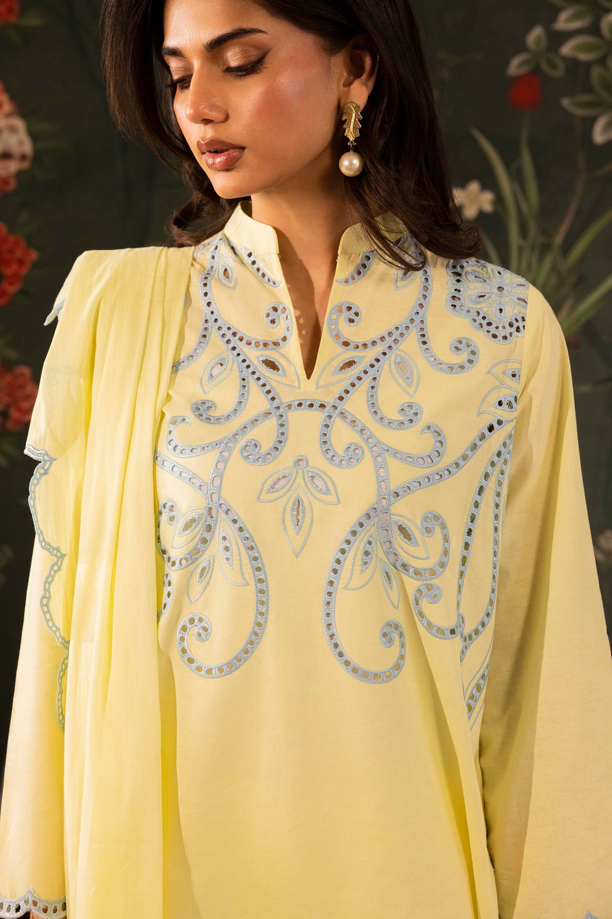Stitched Embroidered Lawn Shirt+ Shalwar
