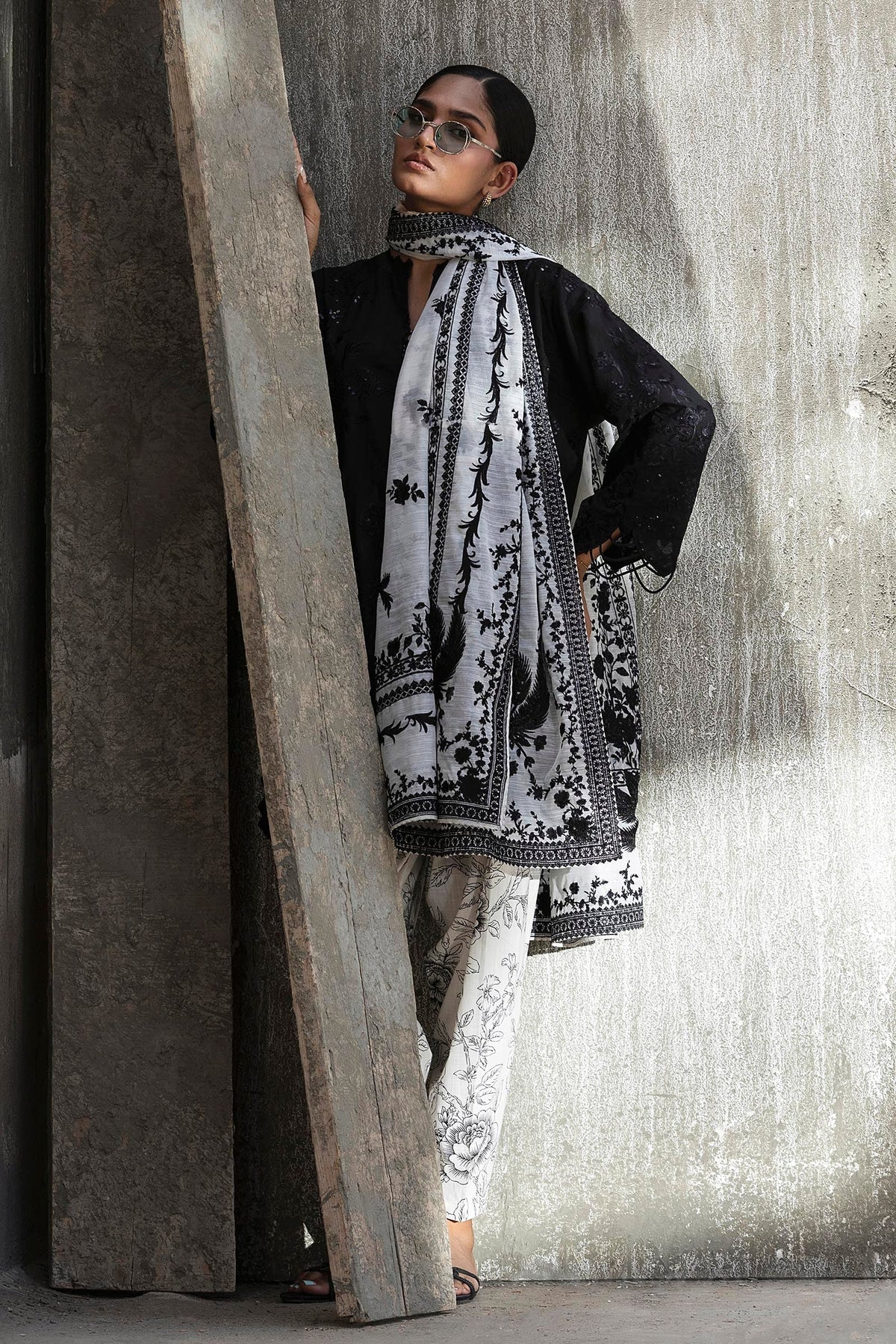 Stitched Embroidered Lawn Suit