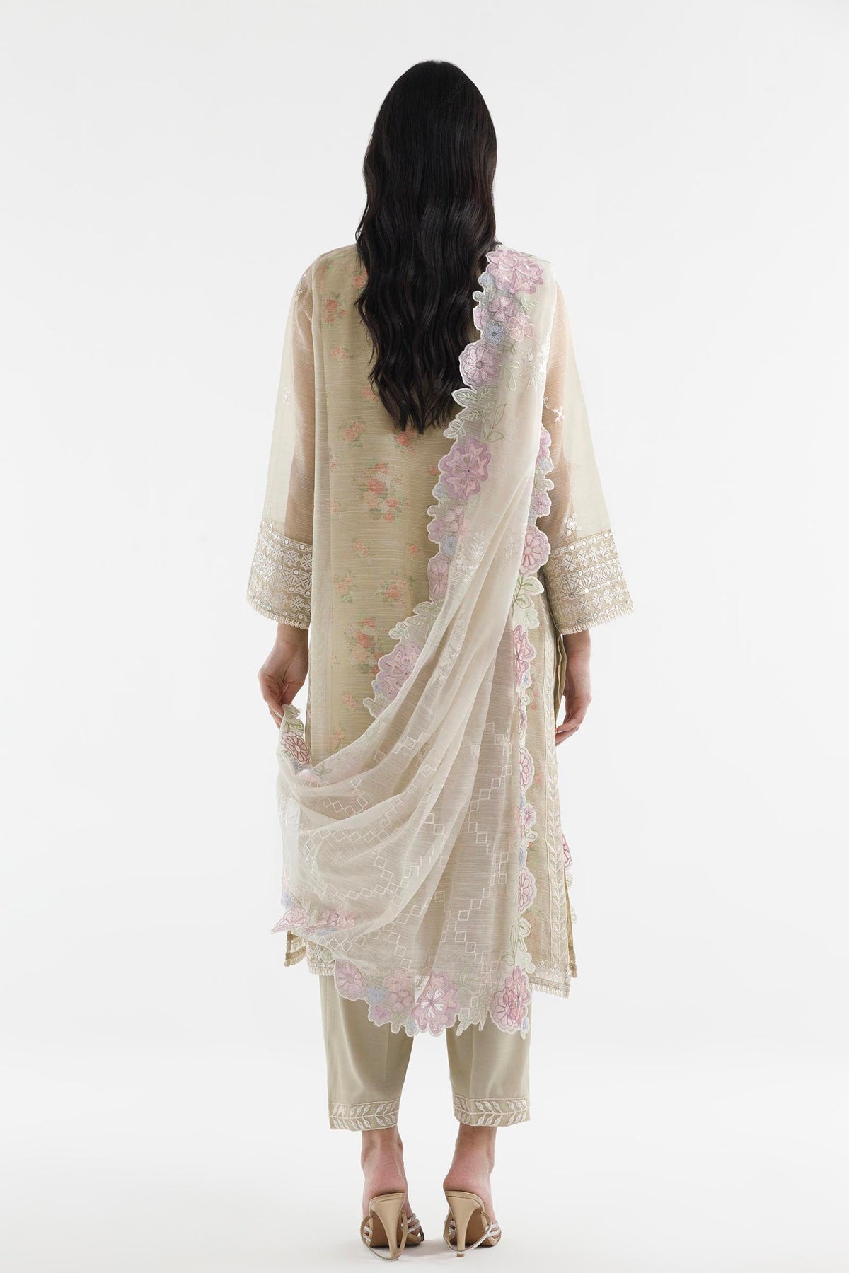 Stitched Embroidered Slub Suit