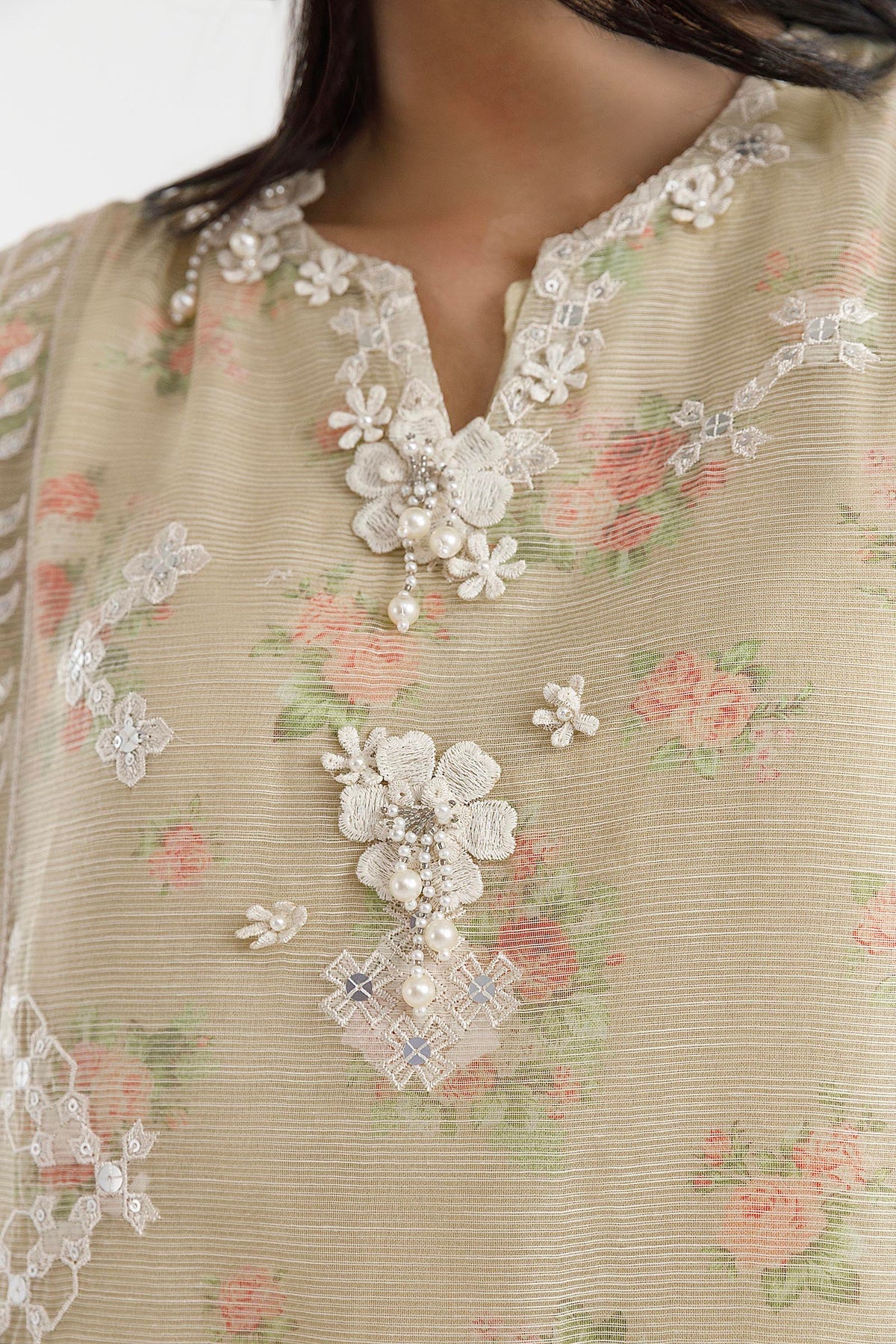 Stitched Embroidered Slub Suit