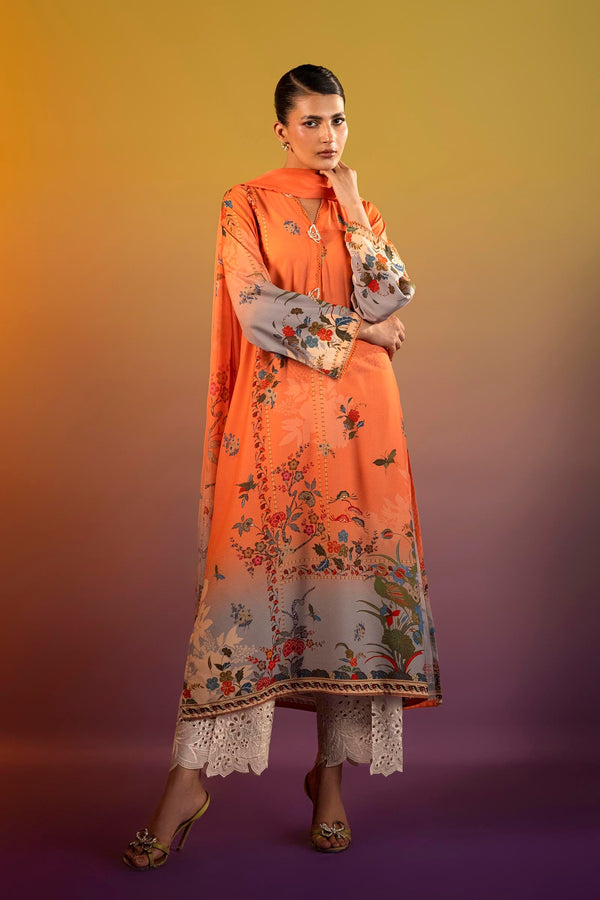 Stitched Printed Crepe Shirt + Dupatta