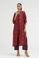 Stitched Printed Satin Shirt+ Culotte