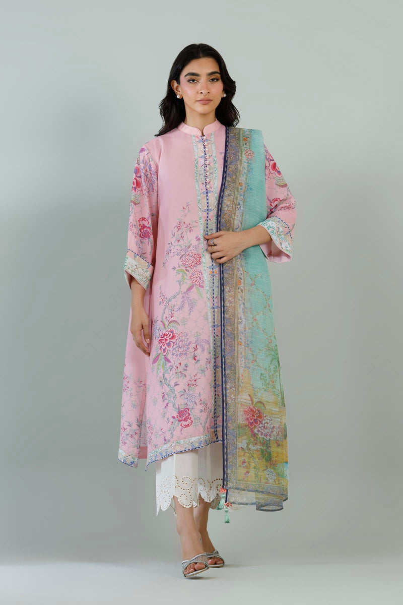 Stitched Printed Crepe Shirt+ Dupatta
