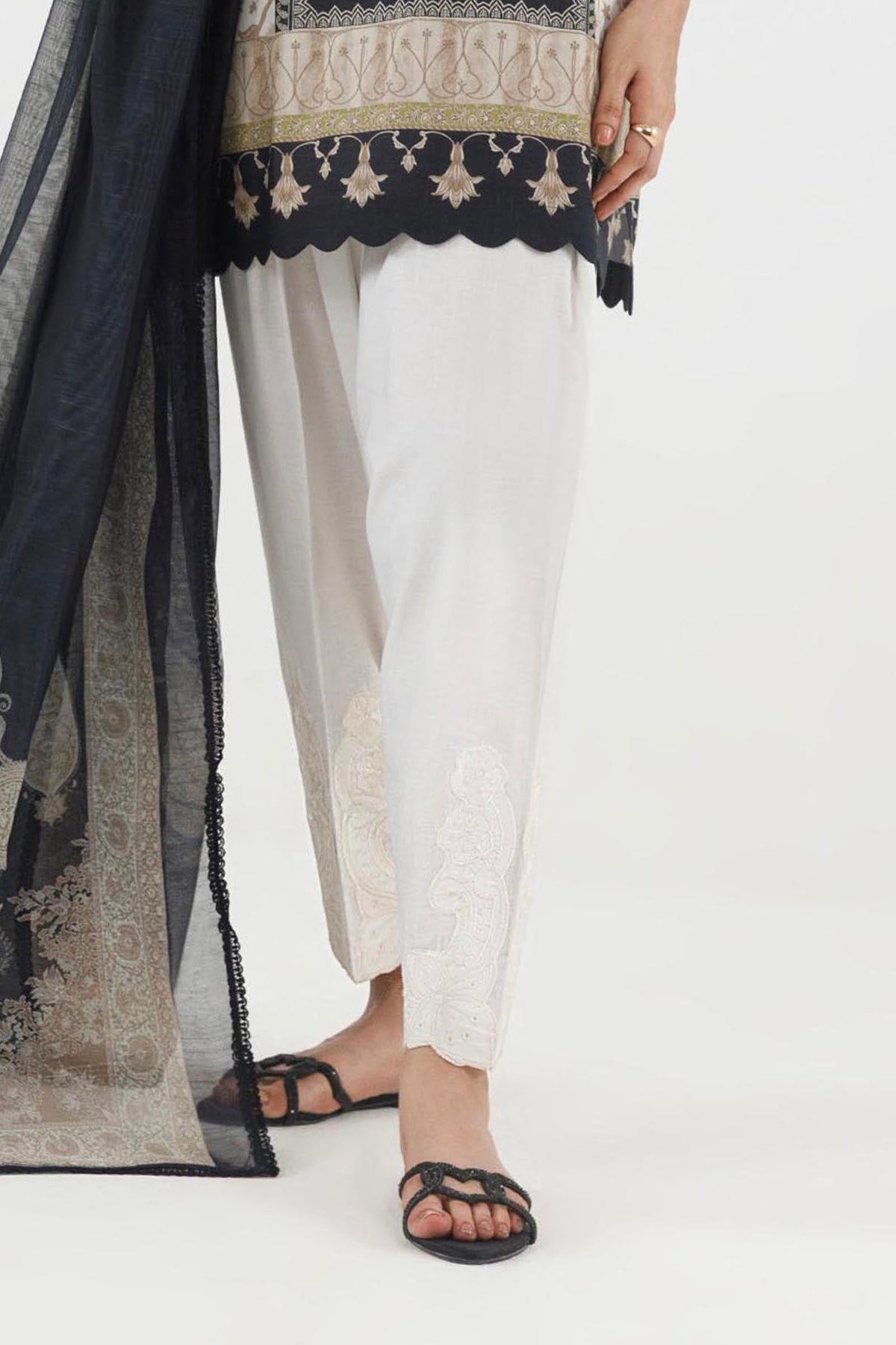 Stitched Lawn Shalwar