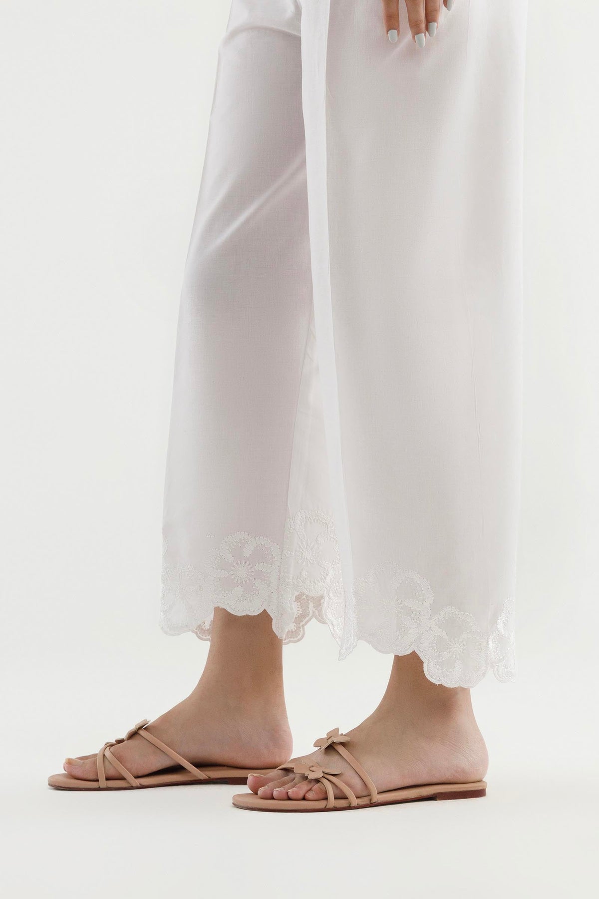 Stitched Embroidered Lawn Culotte