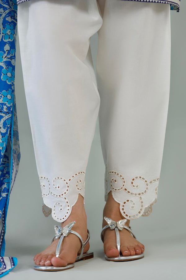 Stitched Embroidered Lawn Shalwar