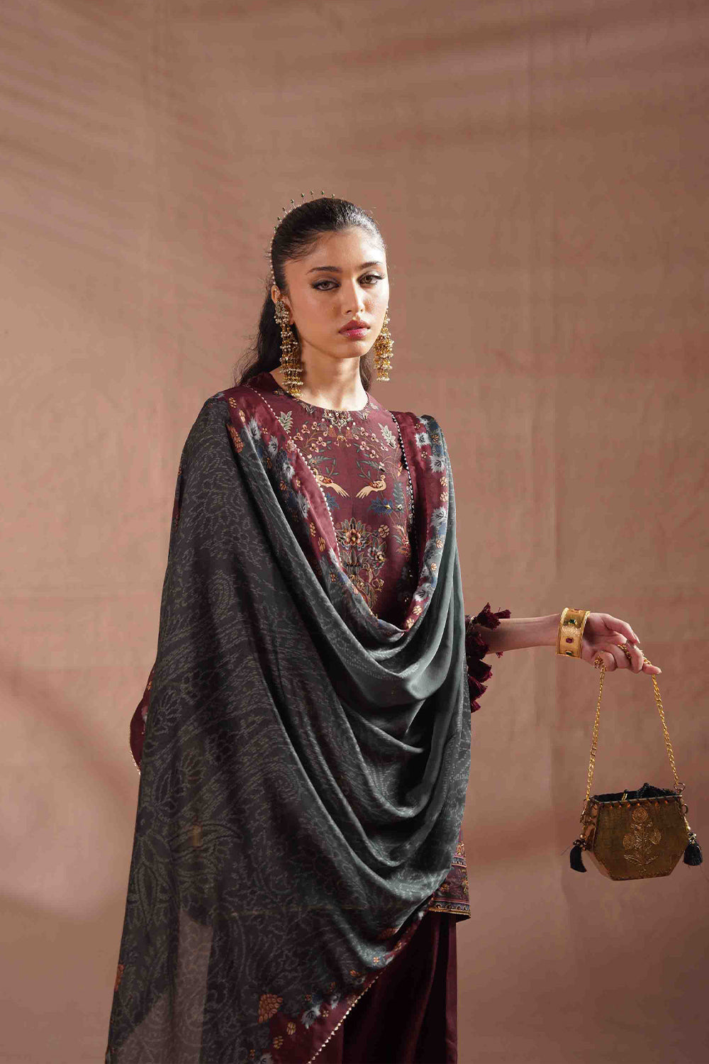 Solid Khaddar Flared Pants