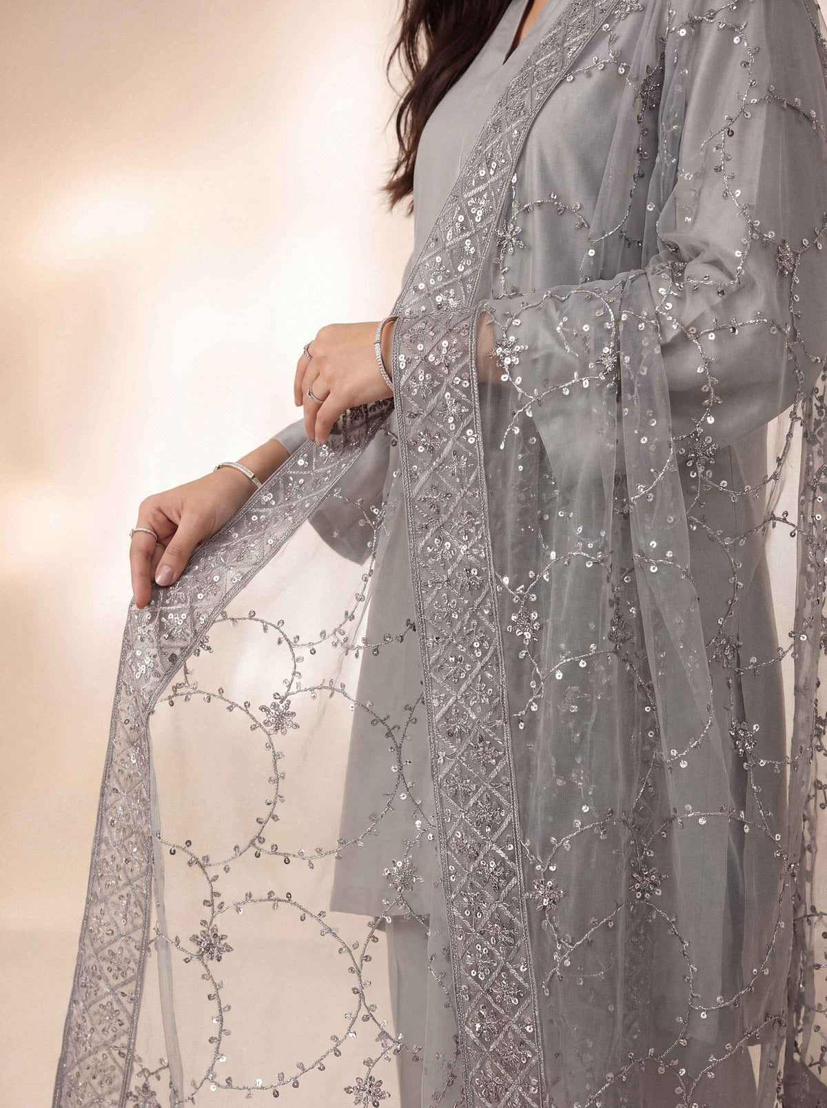 EMBROIDERED DUPATTA - ST1DE-LUXE26WV1-4