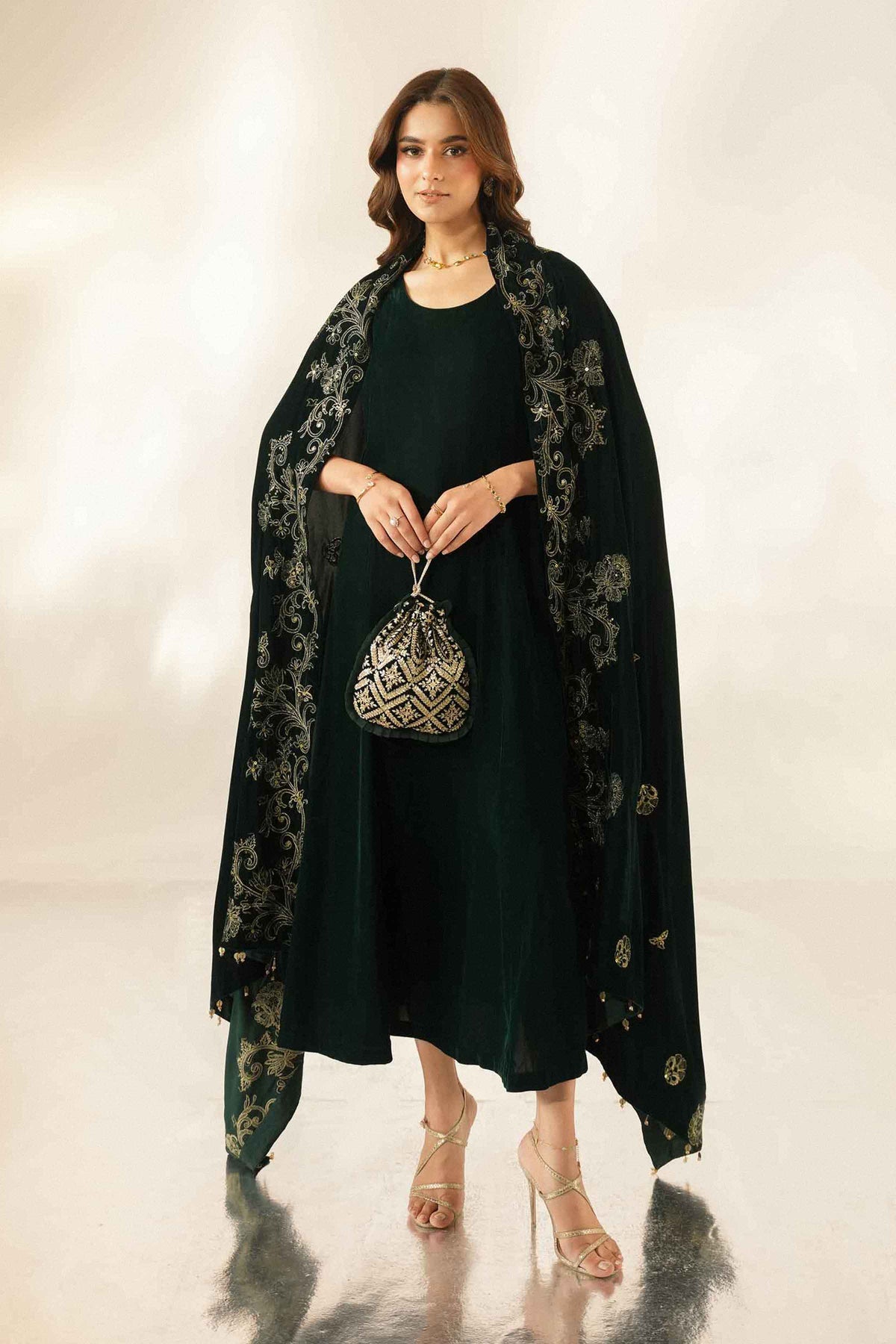 Embroidered Shawl - ST1SE-LUXE26WV1-3
