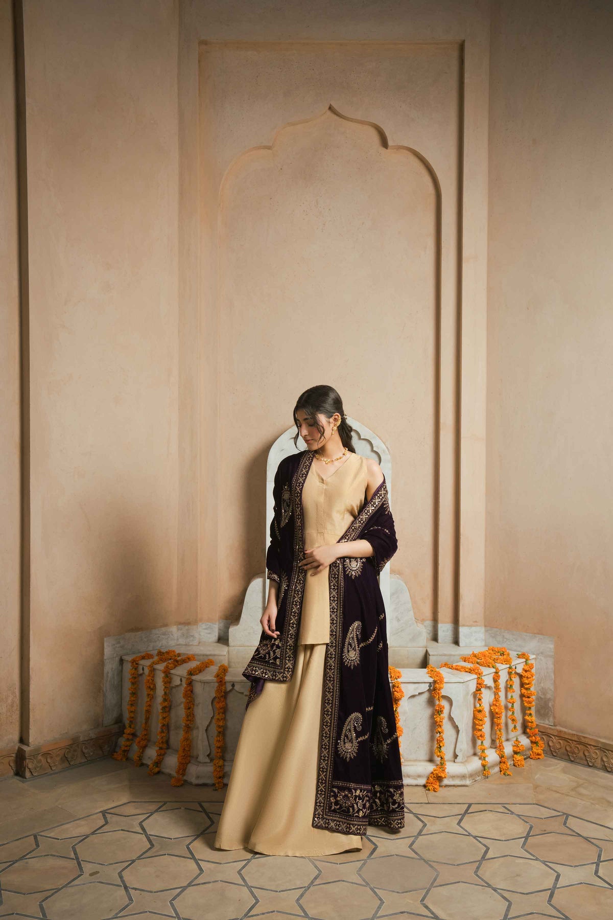Embroidered Shawl - ST1SE-LUXE26WV1-7