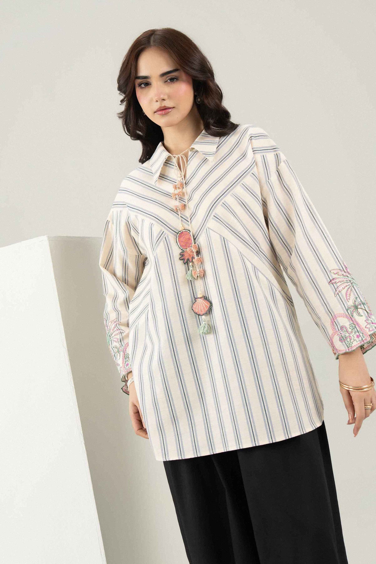 Printed Embroidered Tunic - ST1SE-PRET26WV2-11