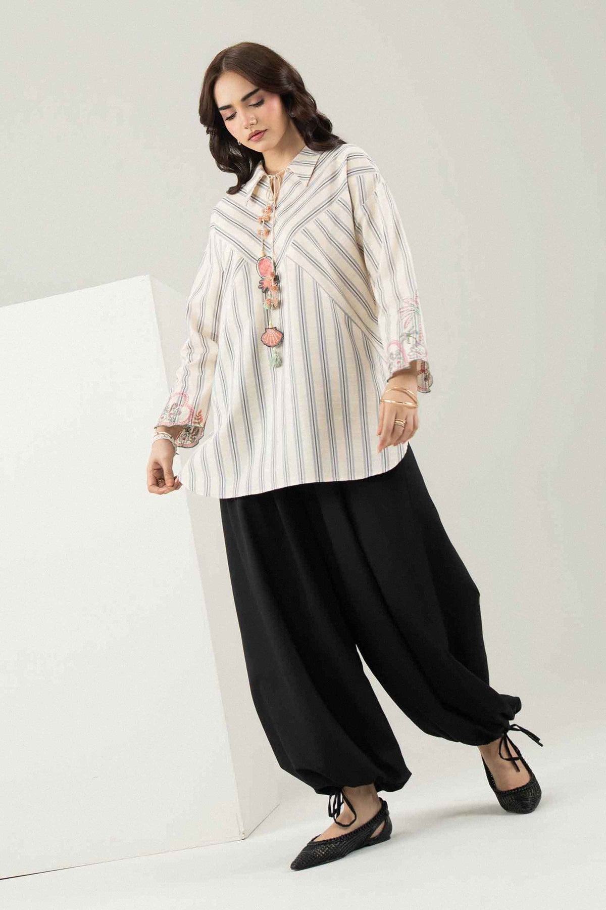 Printed Embroidered Tunic - ST1SE-PRET26WV2-11