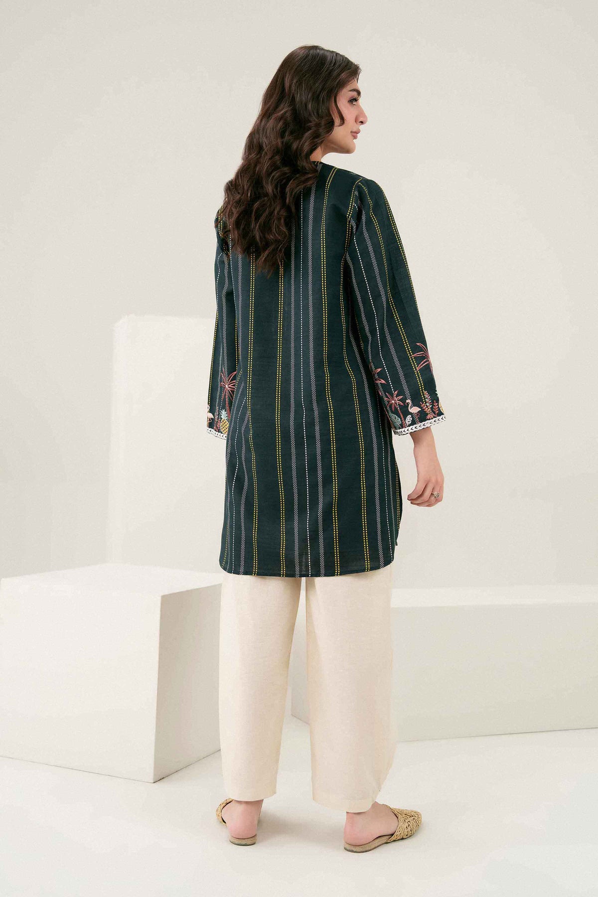 Printed Embroidered Shirt - ST1SE-PRET26WV2-12