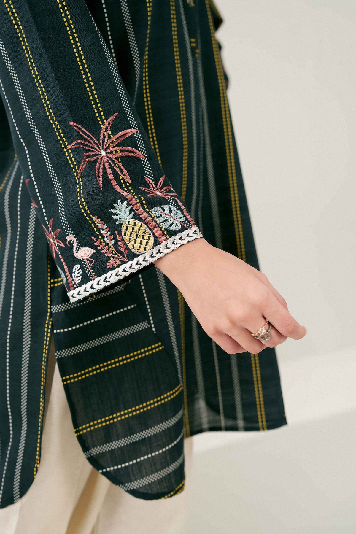 Printed Embroidered Shirt - ST1SE-PRET26WV2-12