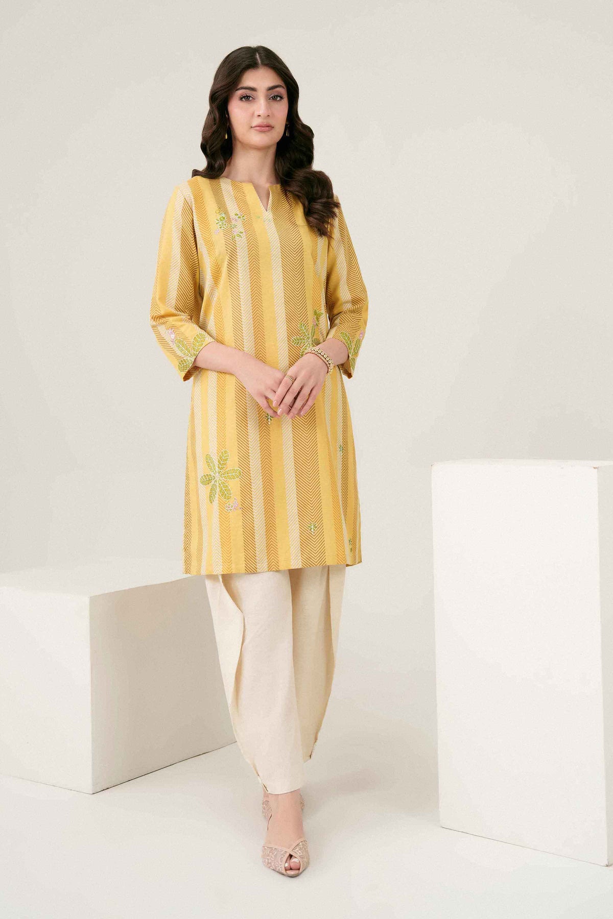 Printed Embroidered Shirt - ST1SE-PRET26WV2-17