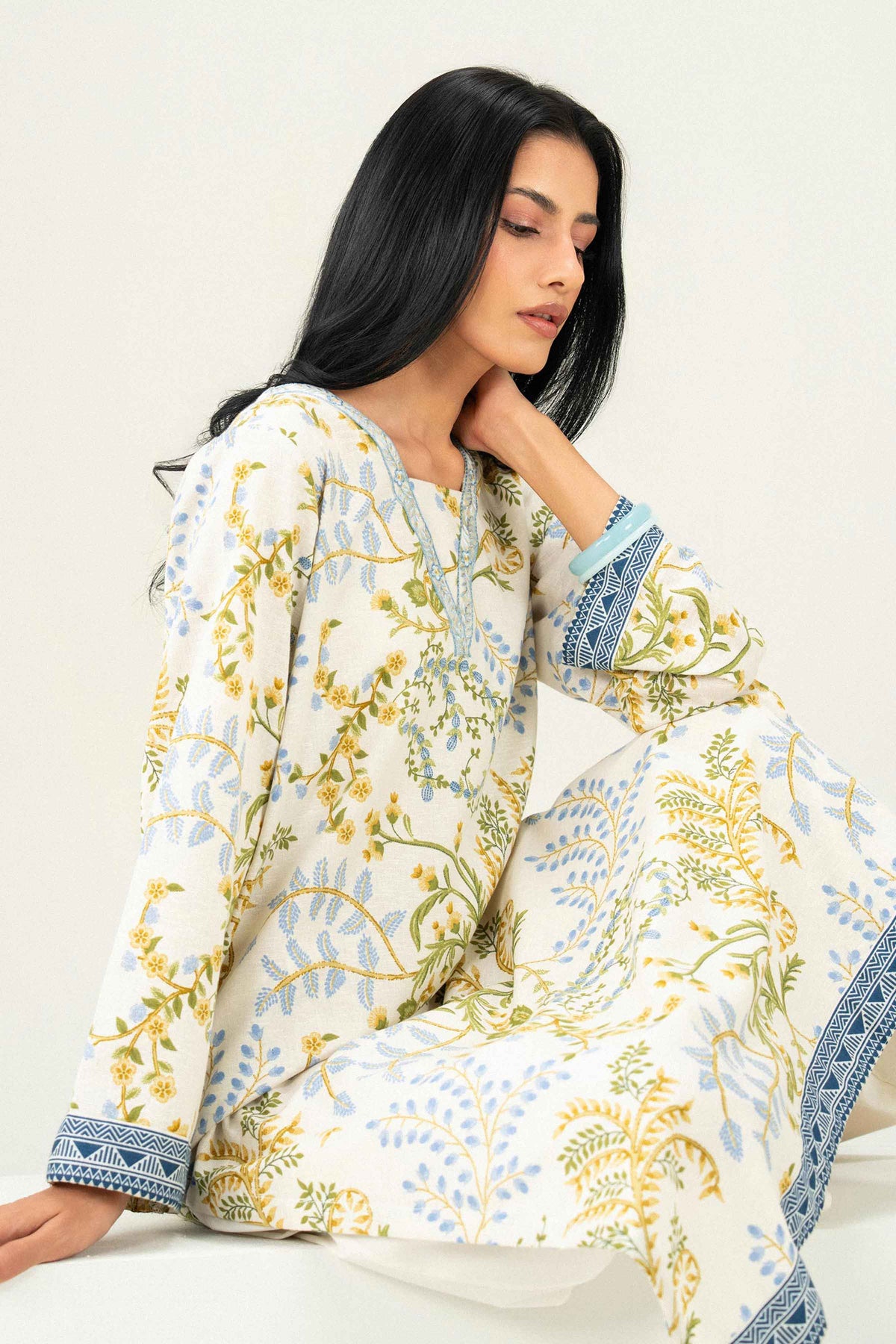 Printed Embroidered Shirt - ST1SE-PRET26WV2-2