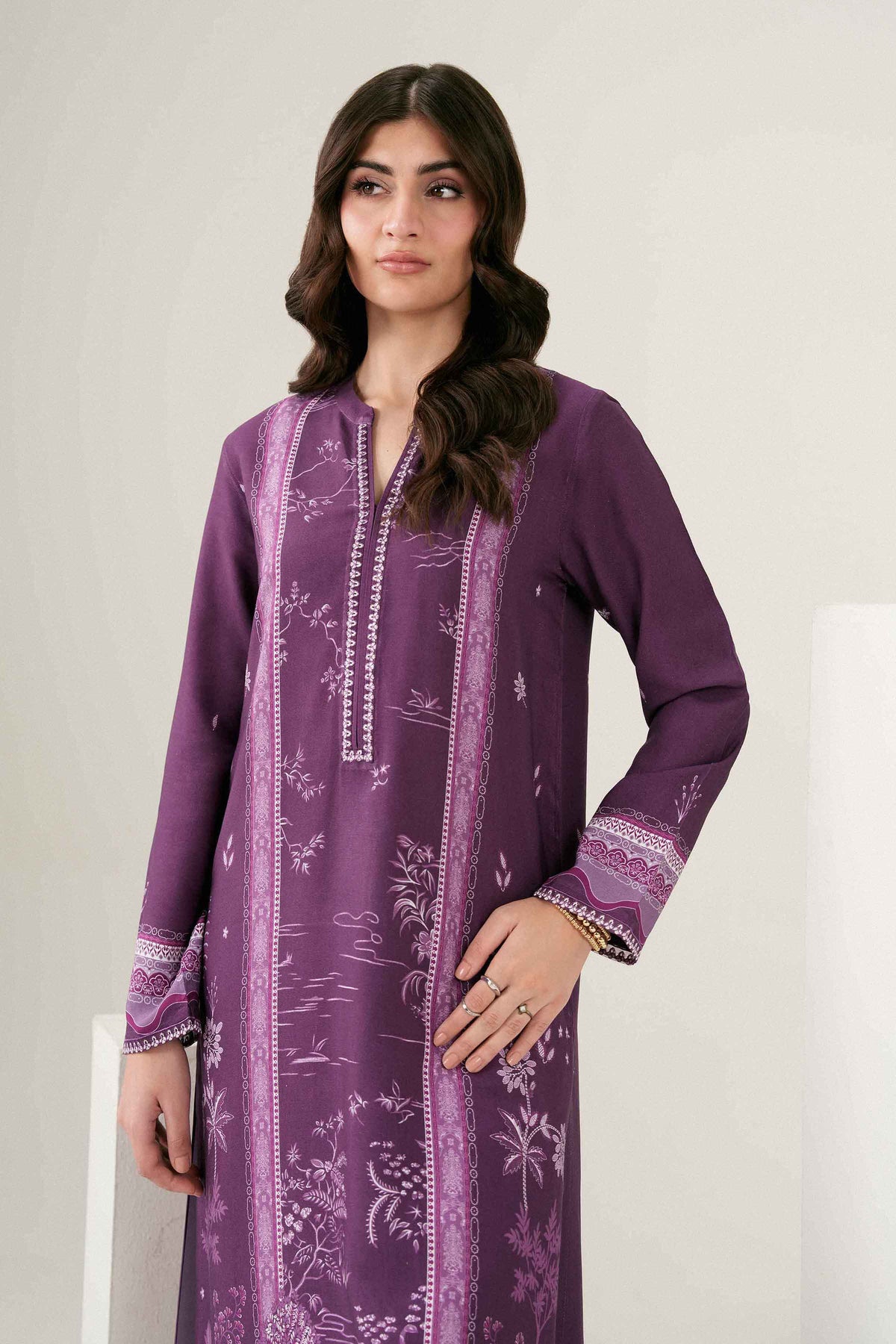 Printed Embroidered Shirt - ST1SE-PRET26WV2-23