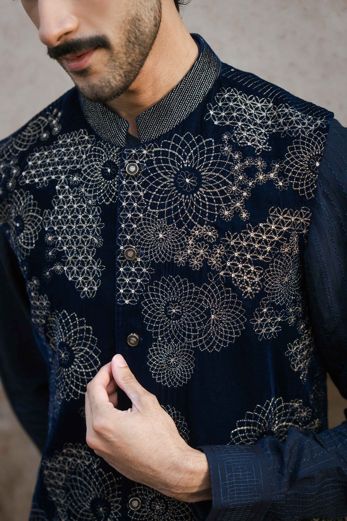 Embroidered Waistcoat - ST1WE-NAQ26WV1-1