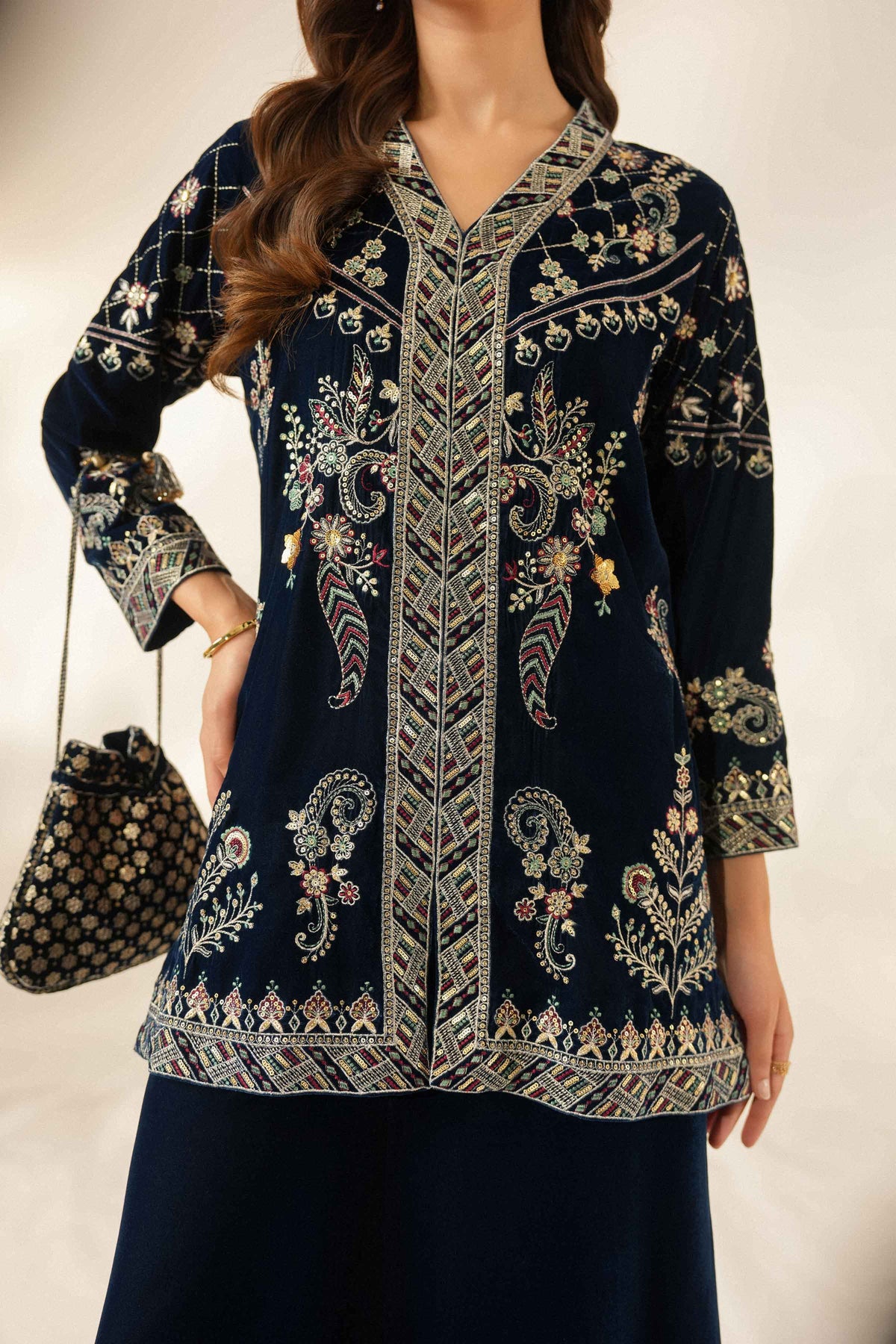 2 Piece - Embroidered Suit - ST2JTE-LUXE26WV1-1