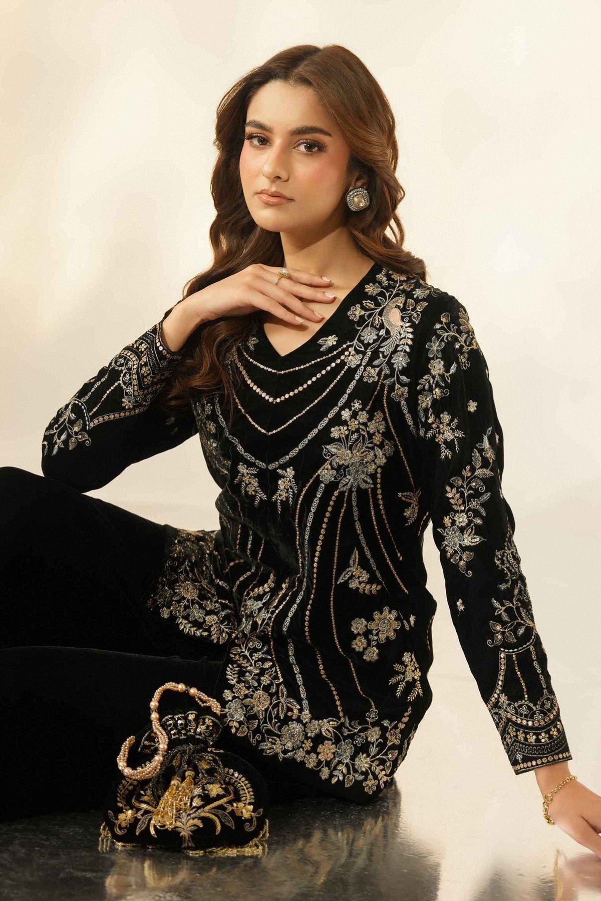 2 Piece - Embroidered Suit - ST2JTE-LUXE26WV1-2