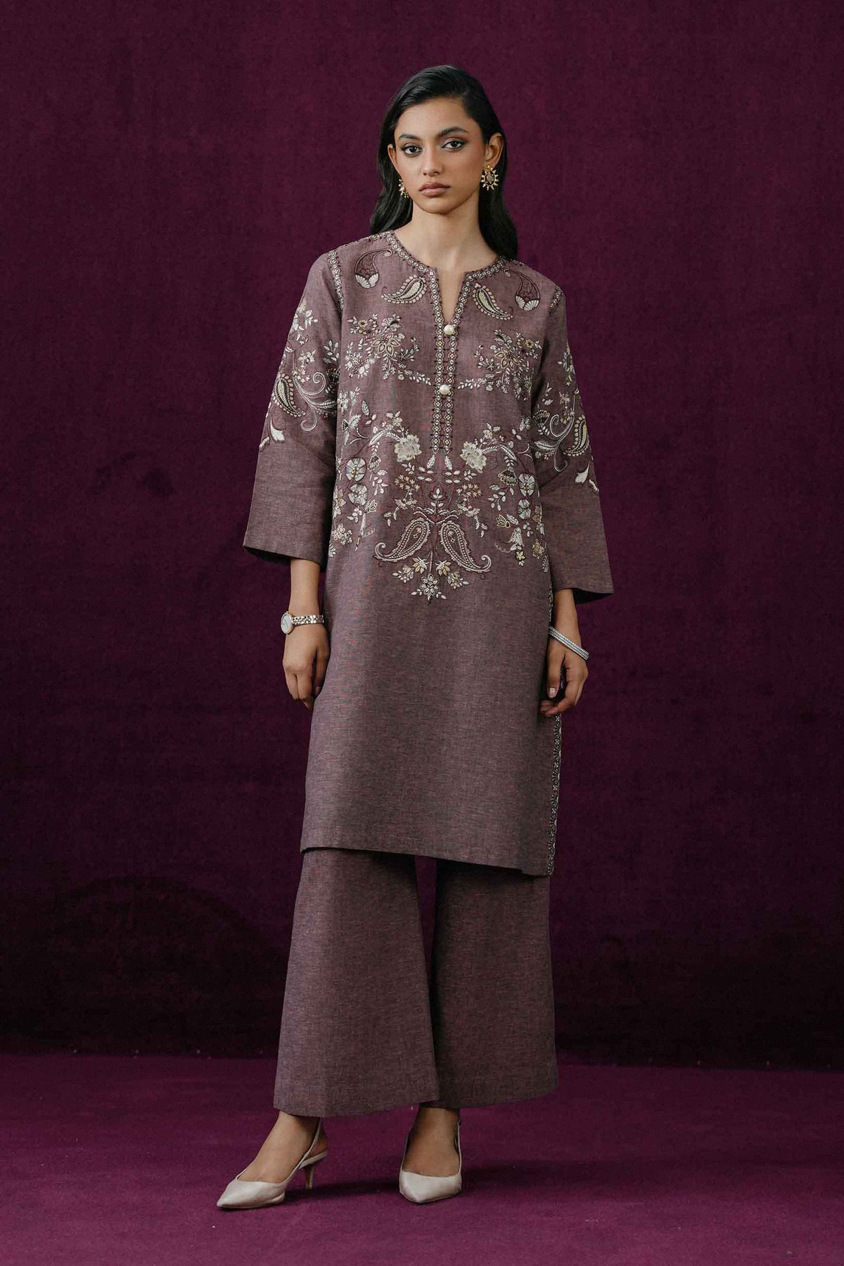 2 PIECE - EMBROIDERED SUIT - ST2PE-BOUT26WV2-17