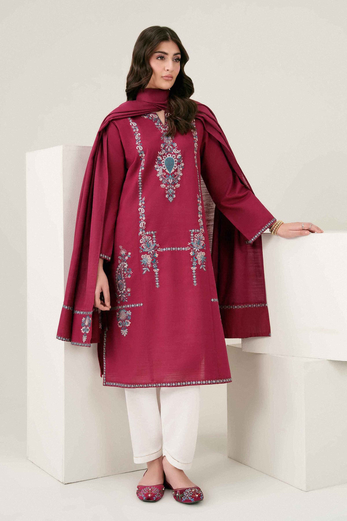 2 PIECE - EMBROIDERED SUIT - ST2SDE-PRET26WV1-5