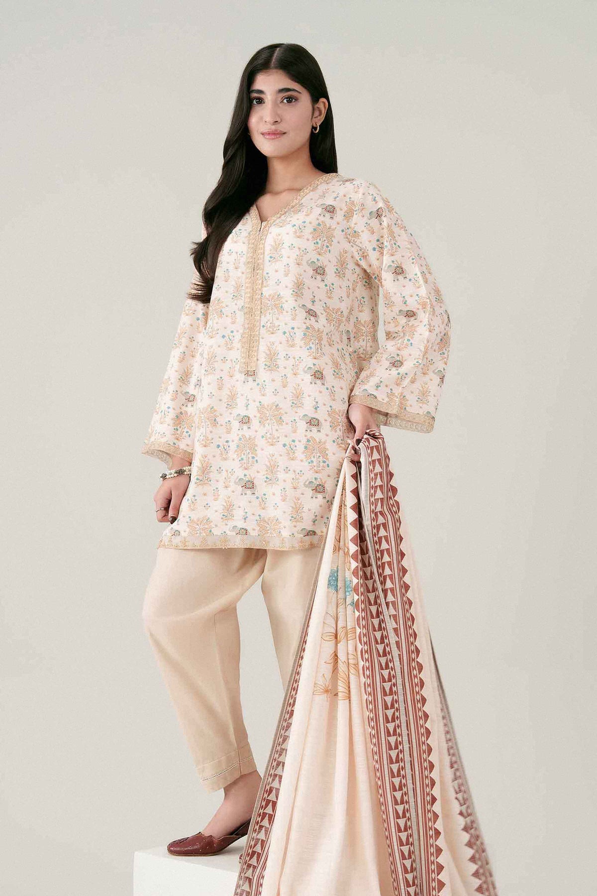 2 PIECE - PRINTED EMBROIDERED SUIT - ST2SDE-PRET26WV2-1